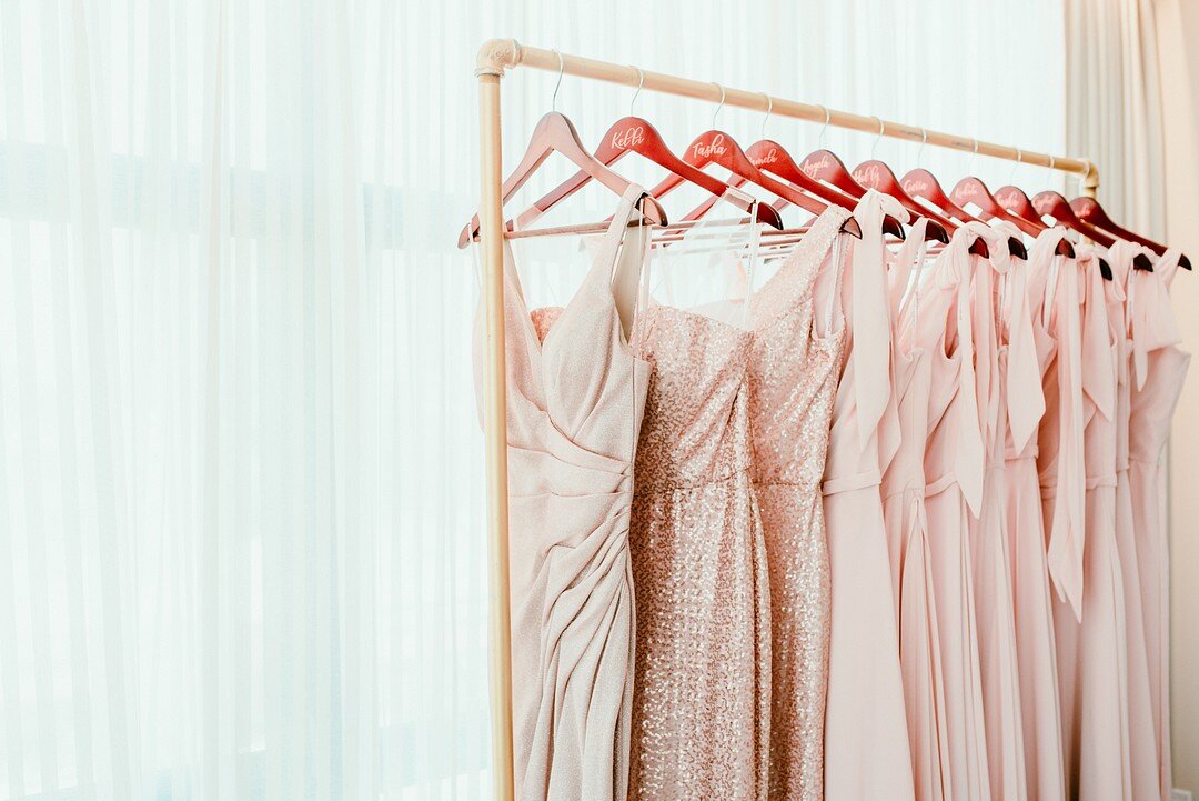 Blush pink bridesmaid dresses: Sophisticated Southside Chicago wedding captured by Emily-Melissa Photography LLC featured on CHI thee WED. Find more Chicago wedding ideas on CHItheeWED.com!