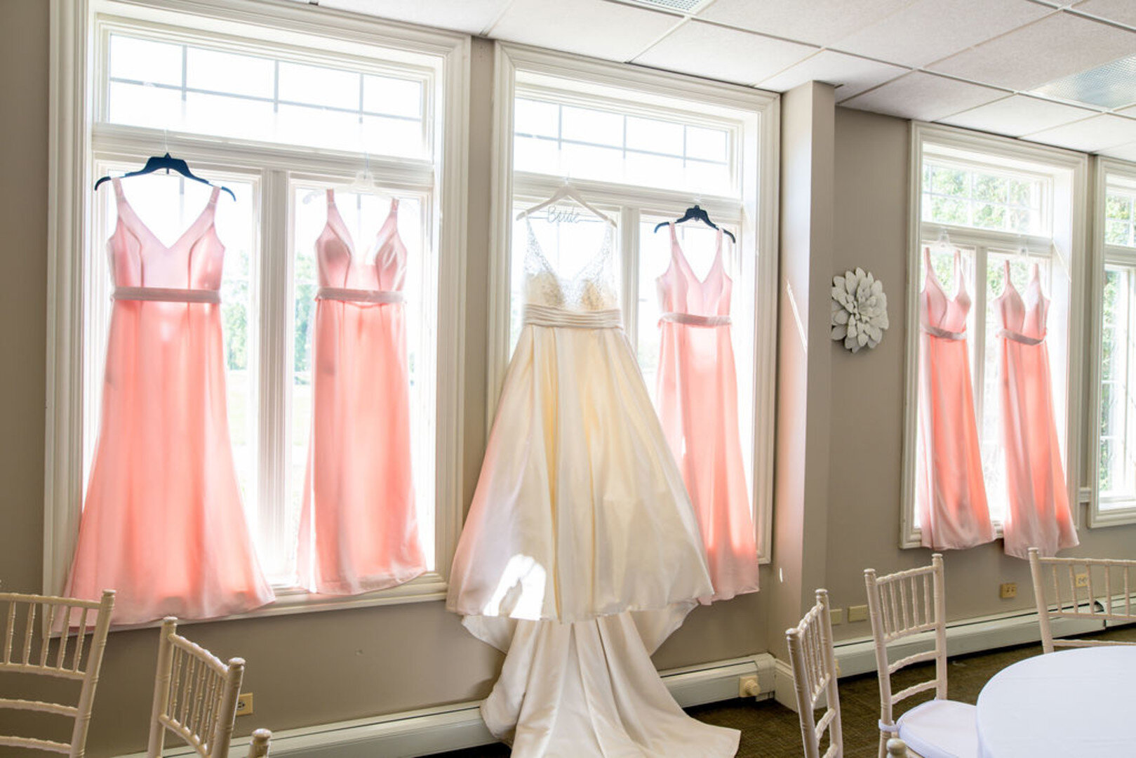 Pink bridesmaid dresses: Romantic Ruffled Feathers Golf Club captured by OKBritKnee, INC. See more wedding inspiration at CHItheeWED.com!