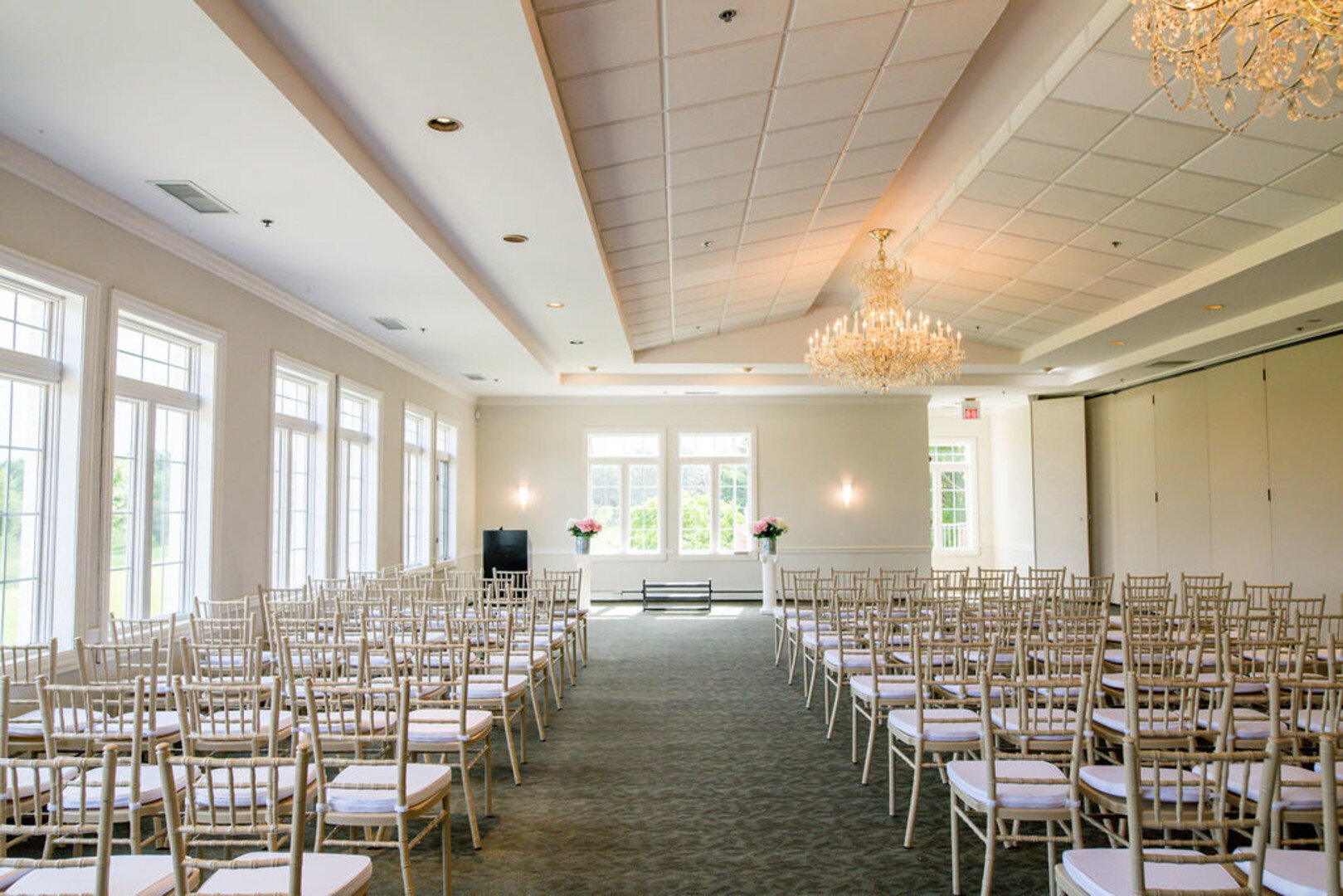 Country Club Wedding Ceremony: Romantic Ruffled Feathers Golf Club captured by OKBritKnee, INC. See more wedding inspiration at CHItheeWED.com!