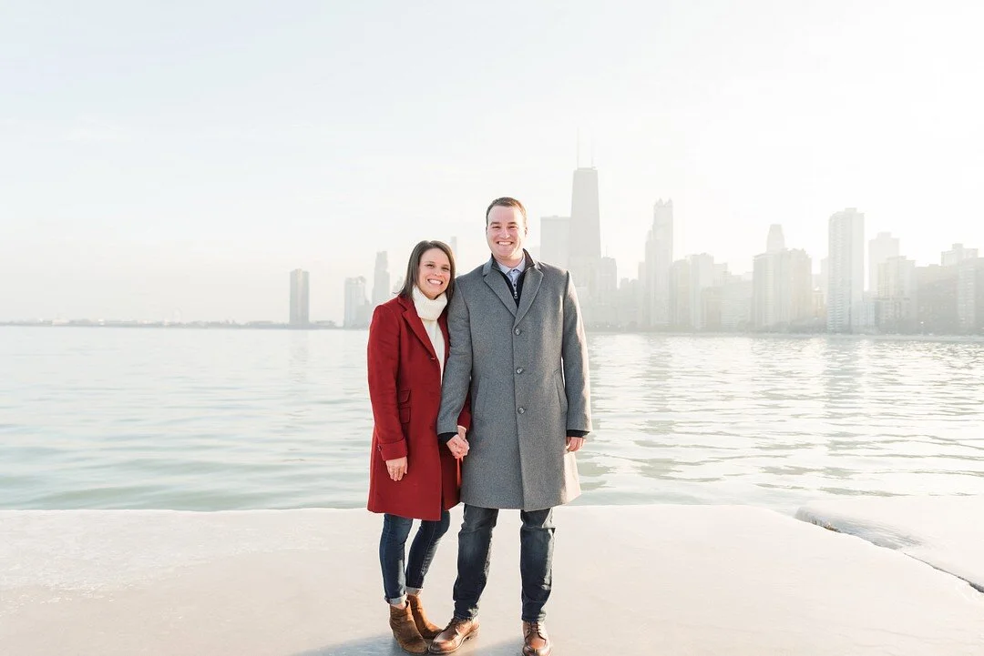 North Avenue Beach Winter Chicago Engagement Session Chi Thee Wed