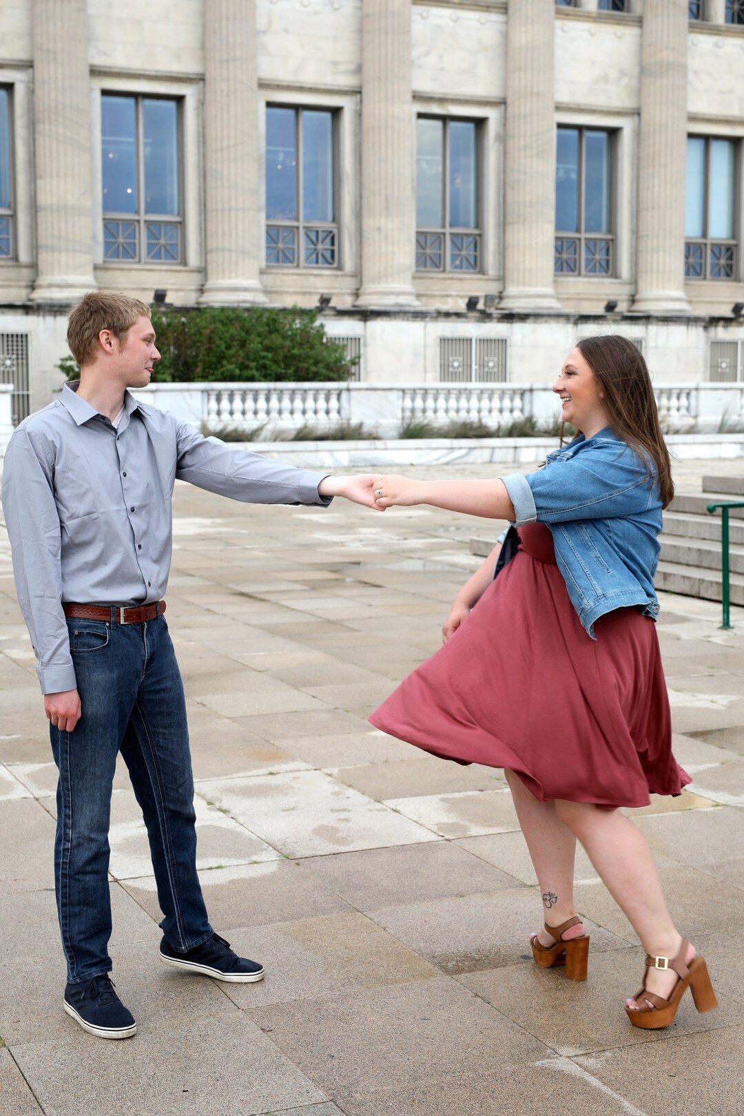 Casual Downtown Chicago Engagement Session captured by Messy Photography. See more engagement photo ideas at CHItheeWED.com!