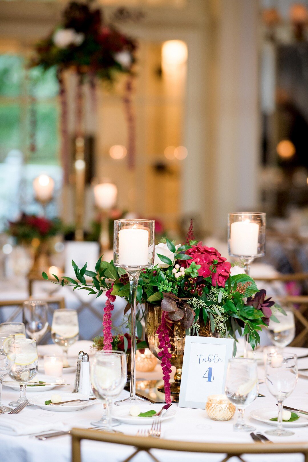 Classic and Romantic Chicago Wedding with Pops of Burgundy captured by Julia Franzosa Photography. See more timeless wedding ideas at CHItheeWED.com!