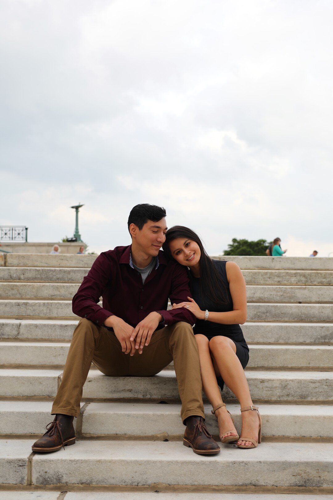 Chic Downtown Chicago Engagement Session captured by Abigail Grace Photography. See more engagement photo ideas on CHItheeWED.com!