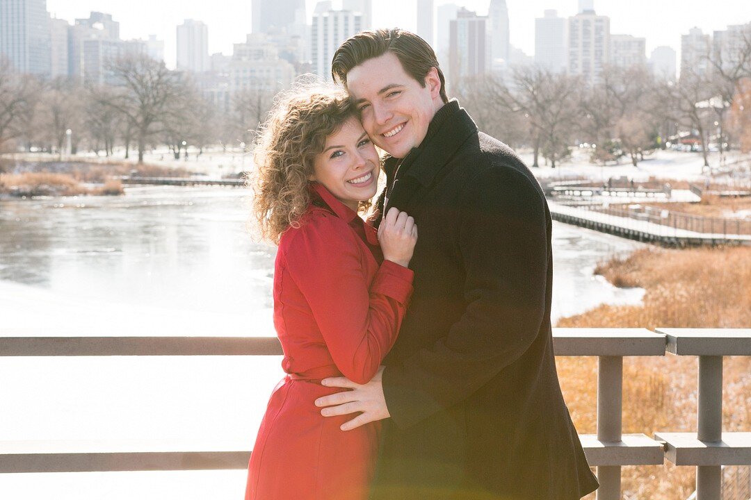 Romantic Winter Chicago Engagement Session captured by Andrejka Photography. See more engagement session ideas at CHItheeWED.com!