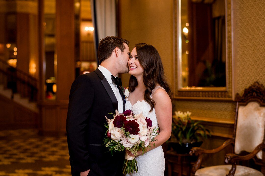 Classic and Romantic Chicago Wedding at The Drake Hotel captured by Julia Franzosa Photography. See wedding planning ideas at CHItheeWED.com!