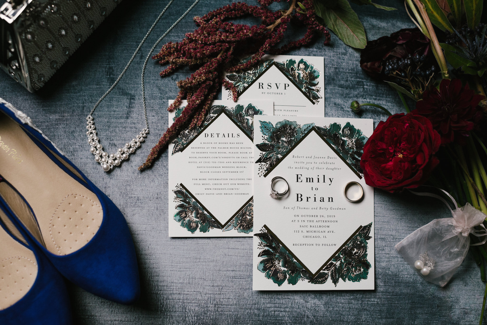 Wedding Stationery Suite: Elegant Jewel-Toned Wedding captured by Dorey Kronick featured on CHI thee WED