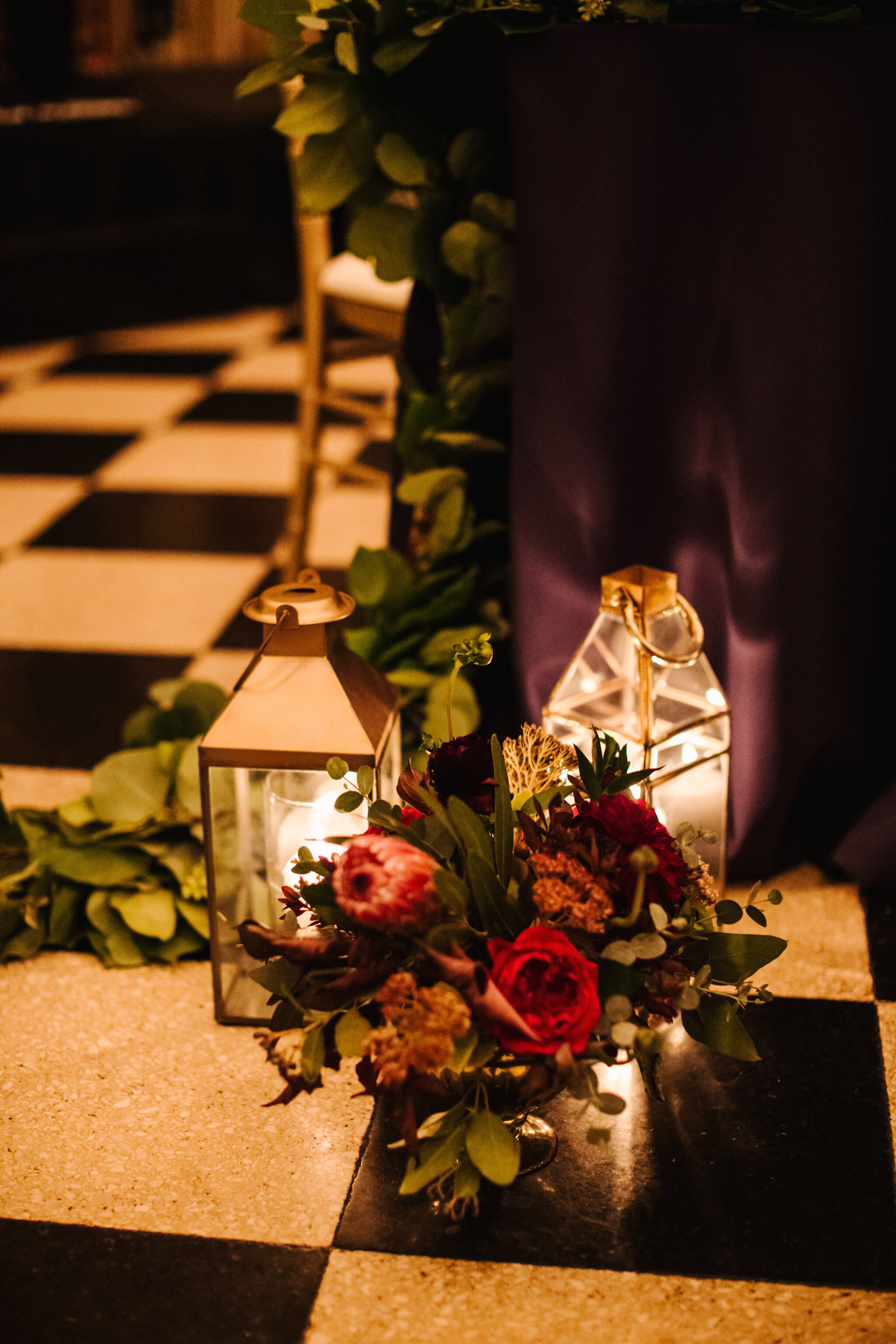 Wedding Lantern Decor: Elegant Jewel-Toned Wedding captured by Dorey Kronick featured on CHI thee WED
