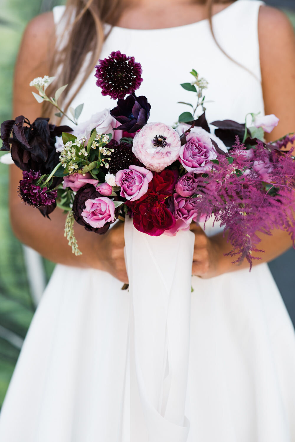 Pretty Plum &amp; Modern Elements Wedding Inspiration captured by Hazel + Skye featured on CHI thee WED