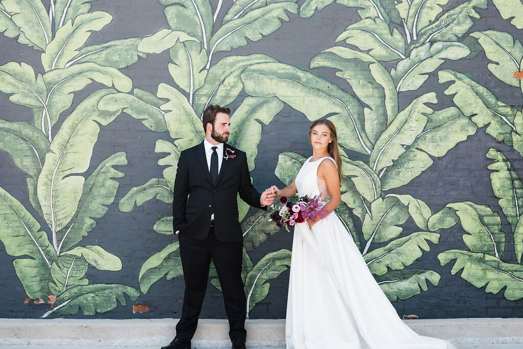 Pretty Plum &amp; Modern Elements Wedding Inspiration captured by Hazel + Skye featured on CHI thee WED