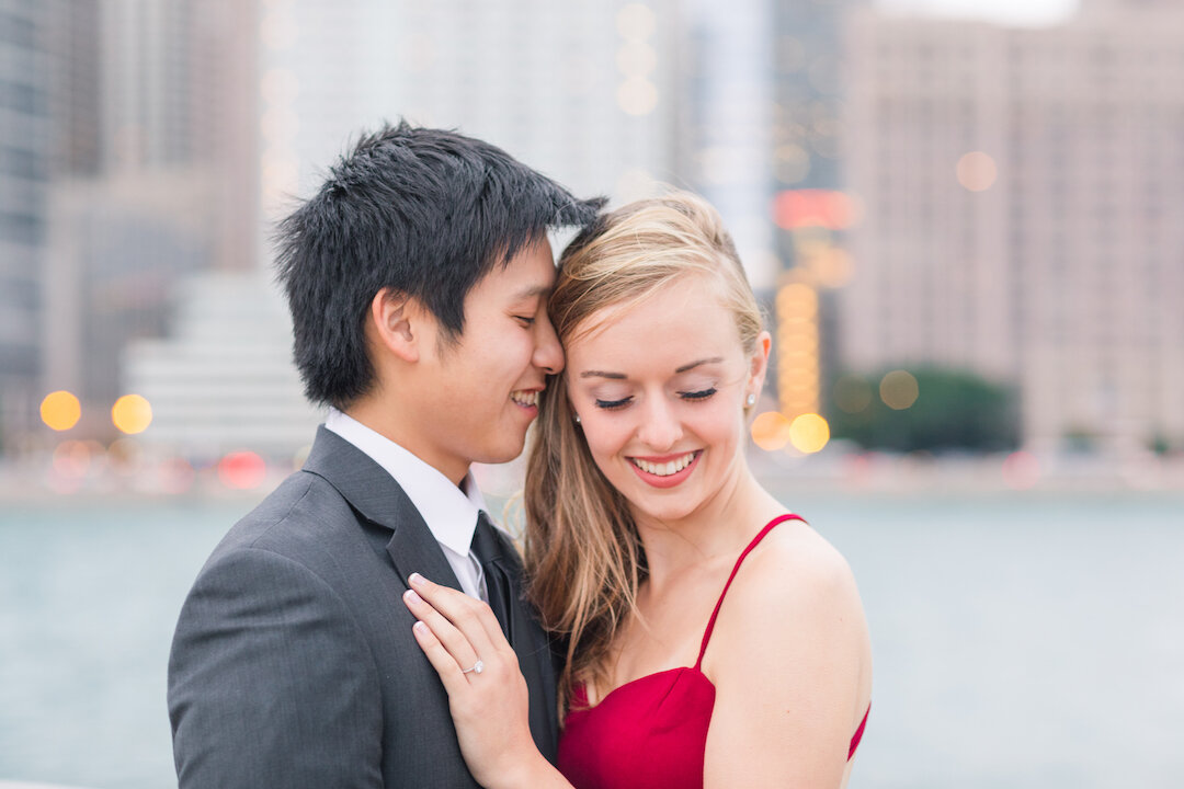 Dreamy Chicago Engagement Session captured by Ashley Johnson Photography. See more Chicago engagement photo ideas at CHItheeWED.com!