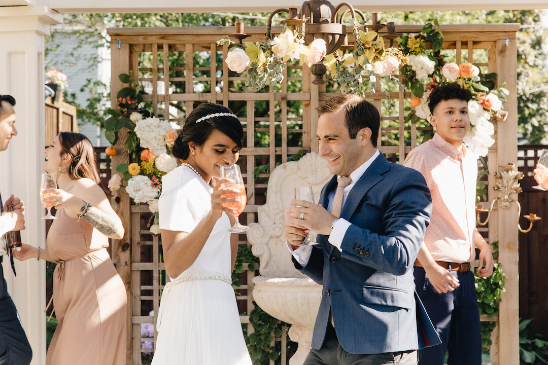 Intimate Backyard Styled Elopement with ElopeUp featured on CHI thee WED