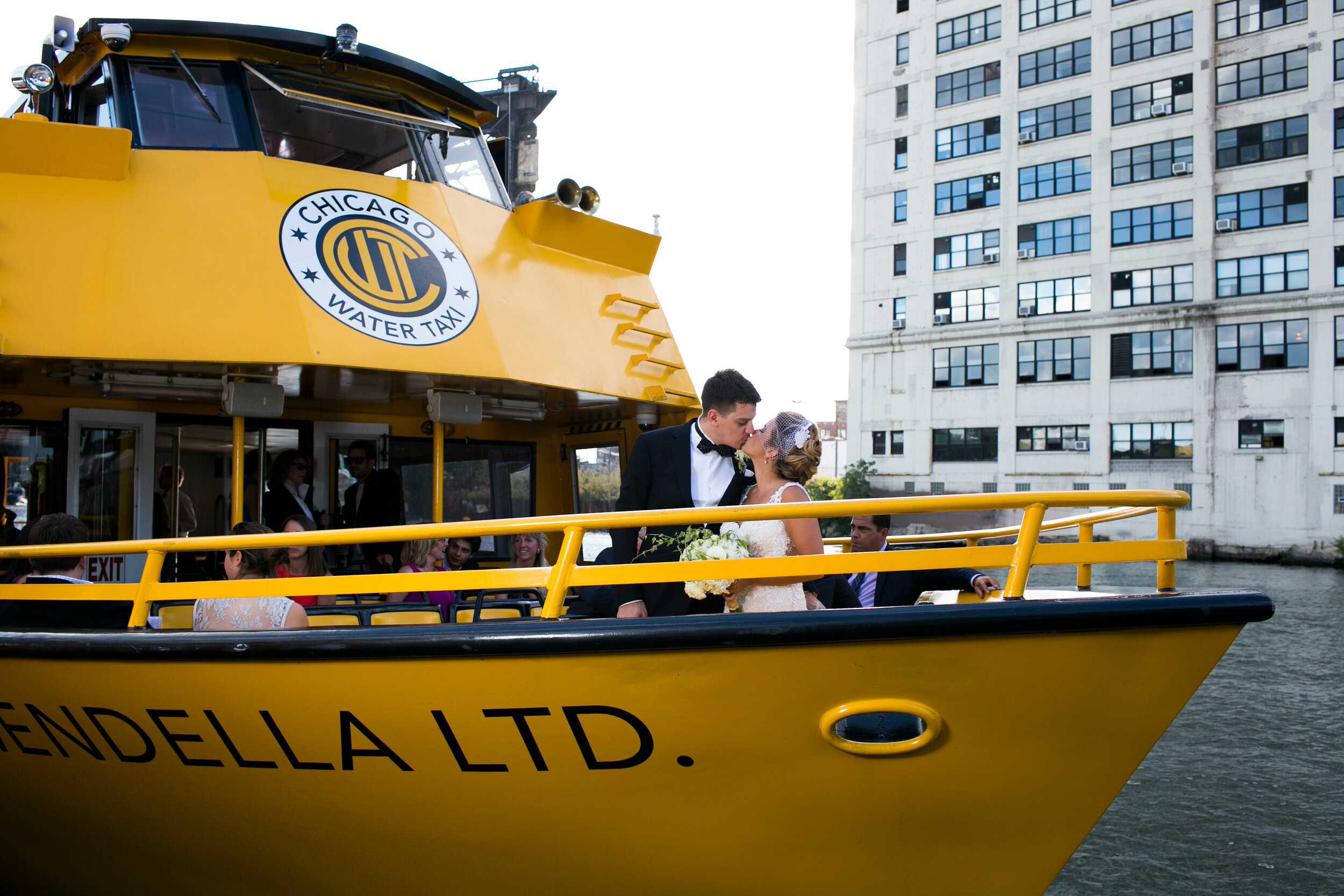Alternative Chicago Wedding With a Water Taxi captured by Heather DeCamp Photography featured on CHI thee WED