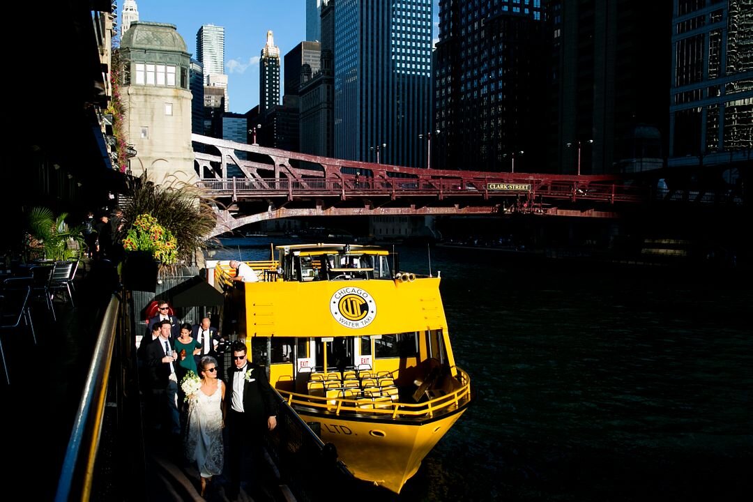 Alternative Chicago Wedding With a Water Taxi captured by Heather DeCamp Photography featured on CHI thee WED