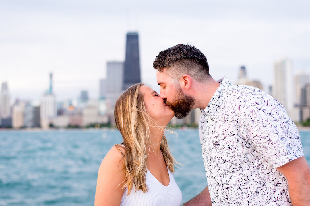 Romantic North Avenue Beach Engagement Shoot captured by Alana Lindenfeld Photography featured on CHI thee WED