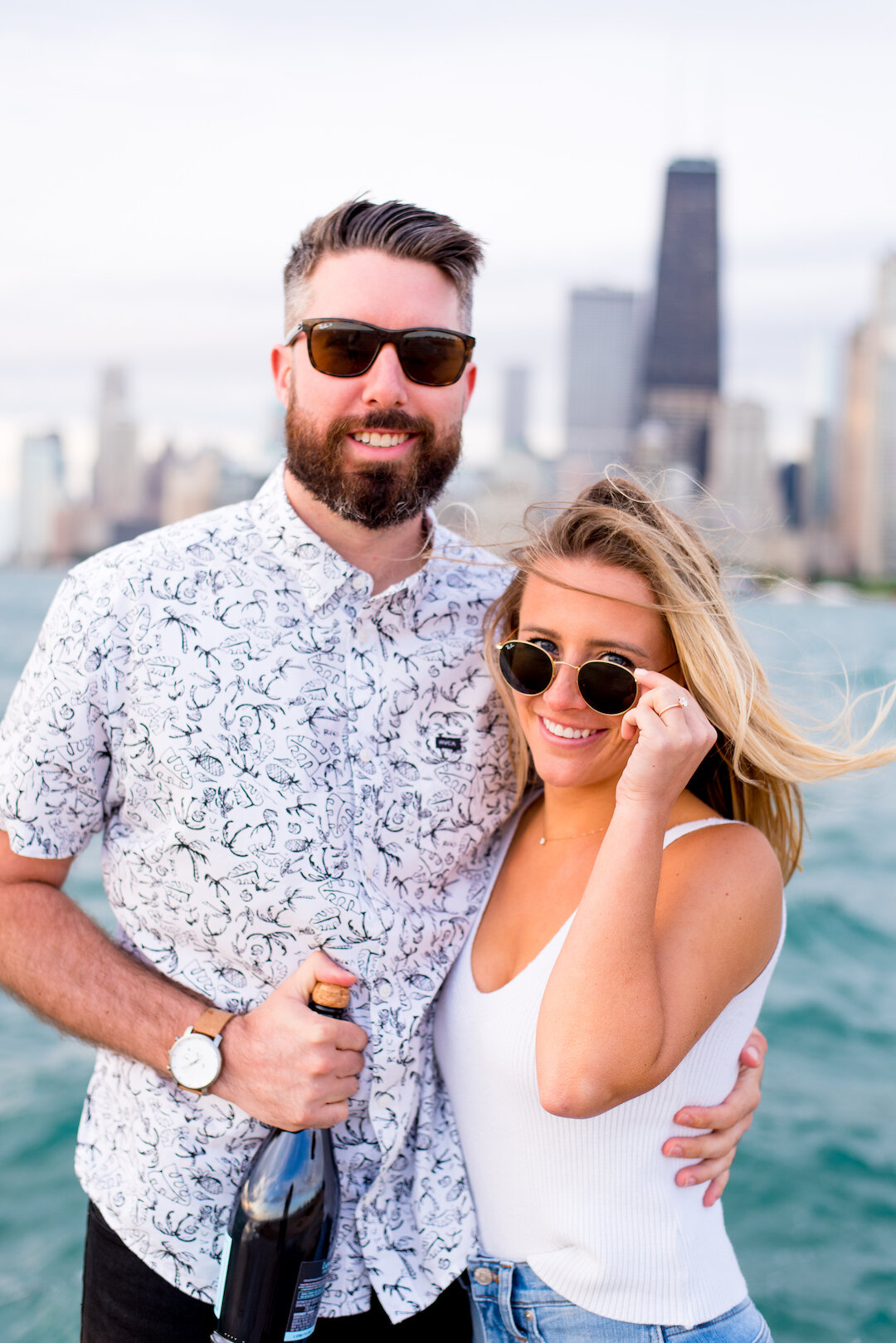 Romantic North Avenue Beach Engagement Shoot captured by Alana Lindenfeld Photography featured on CHI thee WED