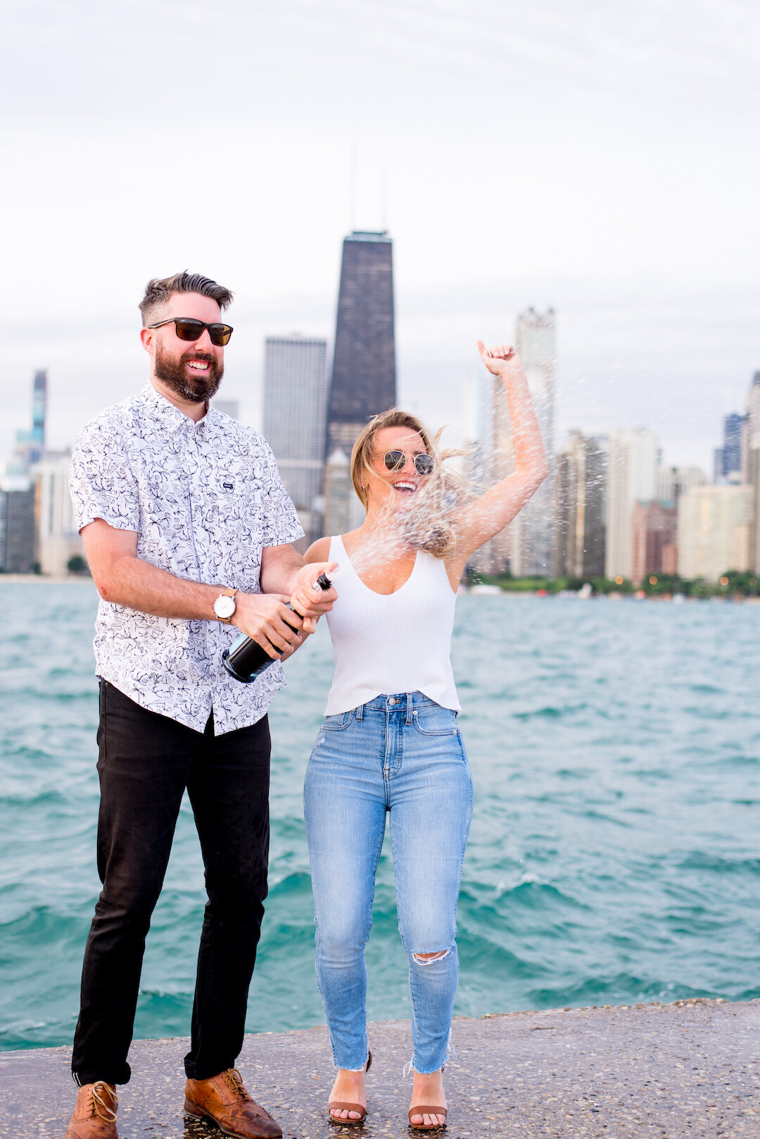 Romantic North Avenue Beach Engagement Shoot captured by Alana Lindenfeld Photography featured on CHI thee WED