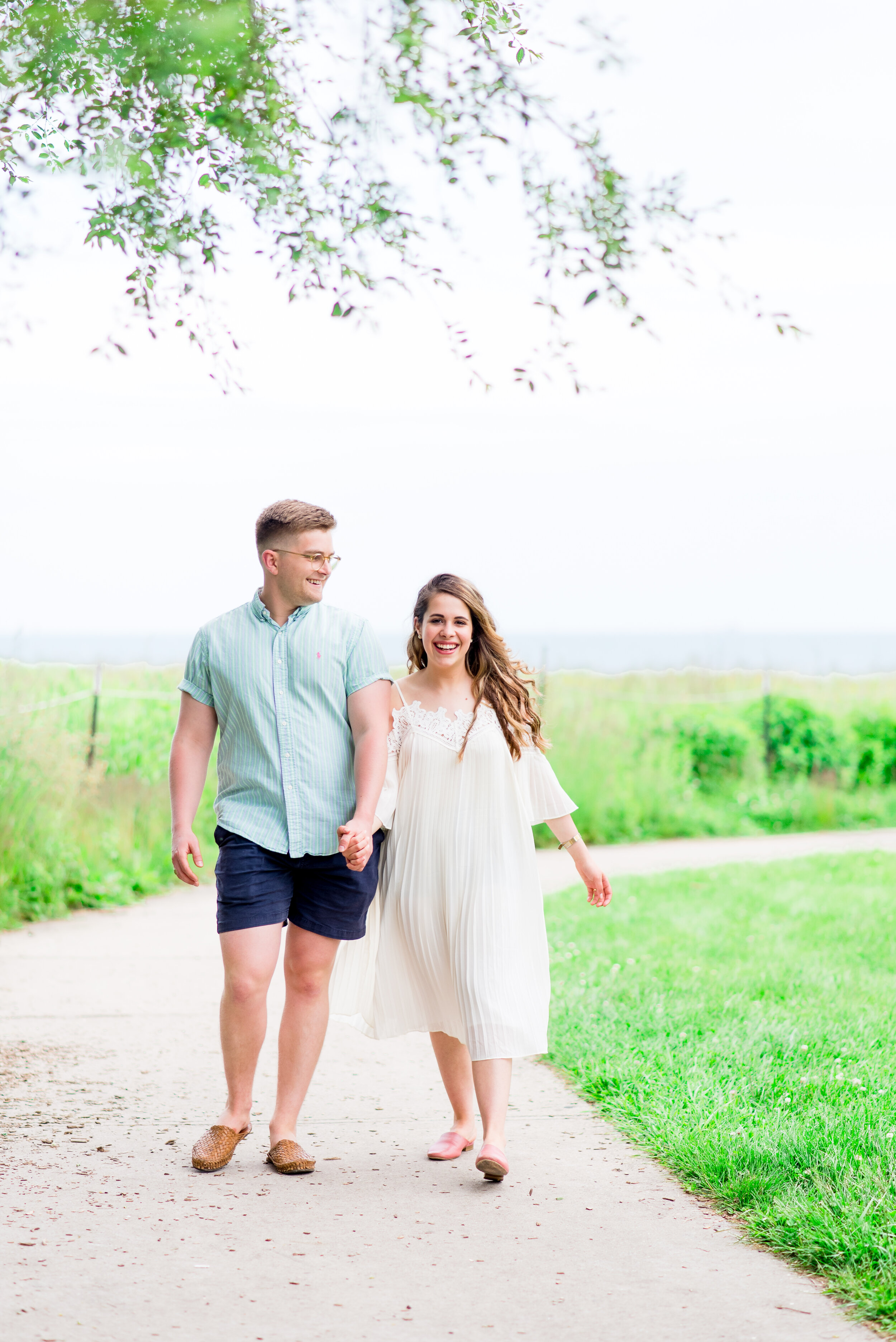 Summer Chicago Engagement Session at Montrose Harbor featured on CHI thee WED