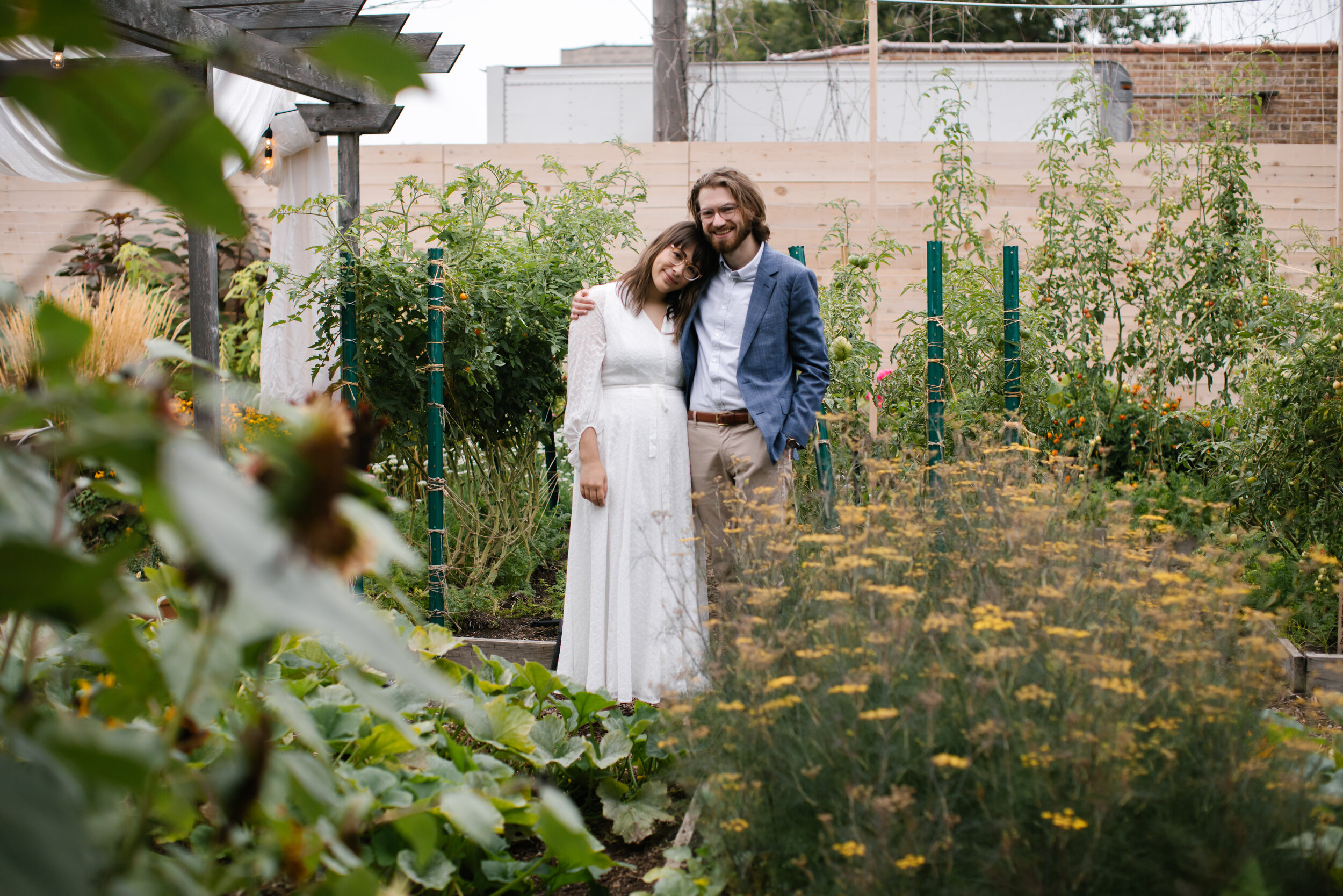 Intimate Summer Wedding and Brunch at Big Delicious Planet's Urban Farm featured on CHI thee WED