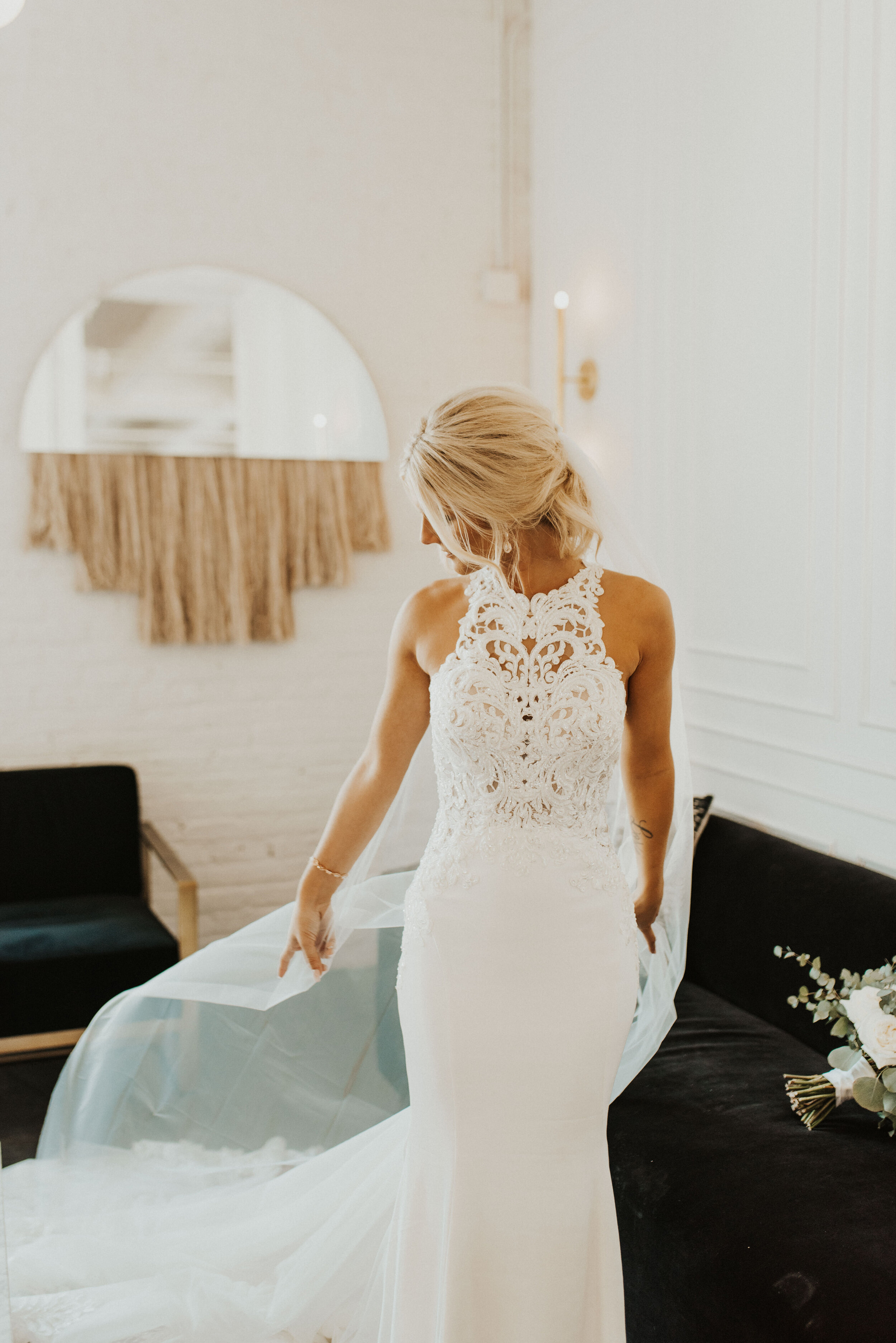 Lace wedding dress: Modern, Yet Classic Fall Wedding at Company 251 featured on CHI thee WED