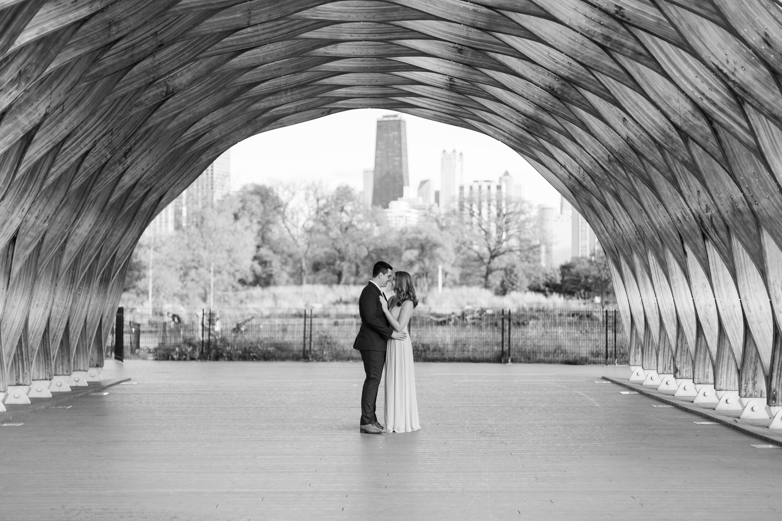 Scenic Chicago Engagement Session captured by Grace Rios Photography featured on CHI thee WED