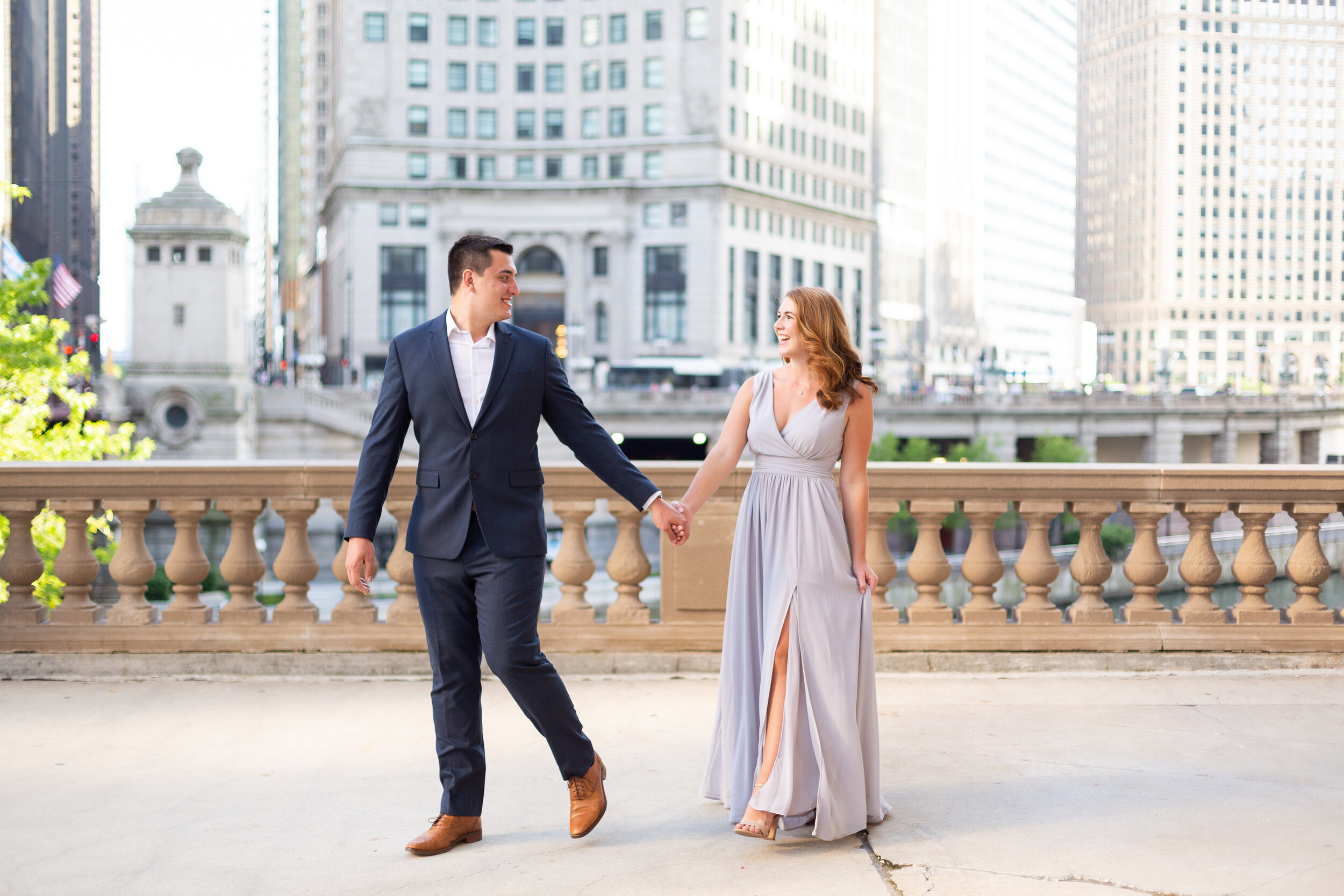 Scenic Chicago Engagement Session captured by Grace Rios Photography featured on CHI thee WED