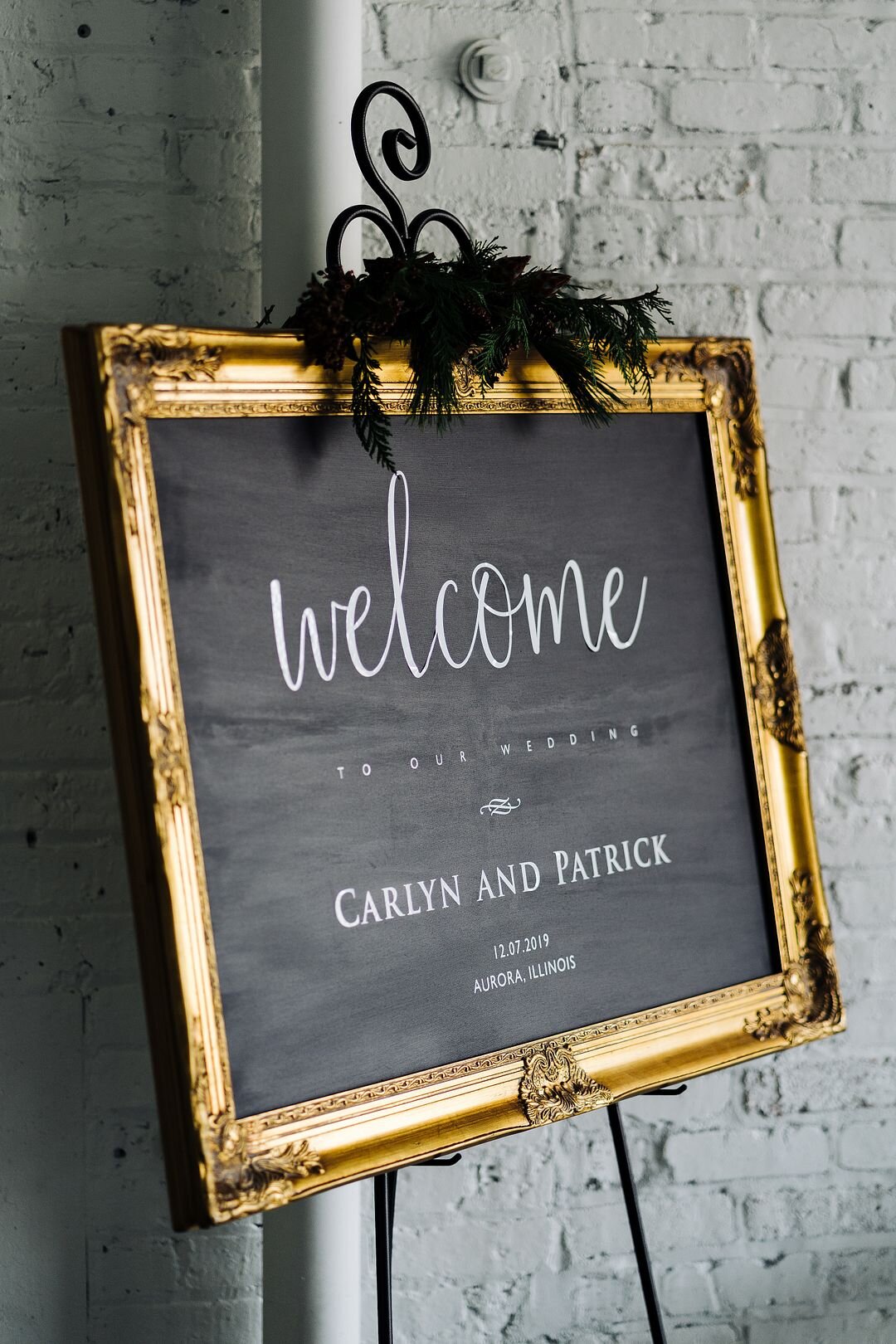 Wedding sign: Luxury Winter Wonderland Wedding at Company 251 featured on CHI thee WED