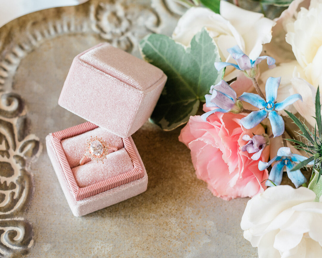 Elegant Blue and Blush Wedding Inspiration at the Lehmann Mansion captured by Joshua Harrison Photography