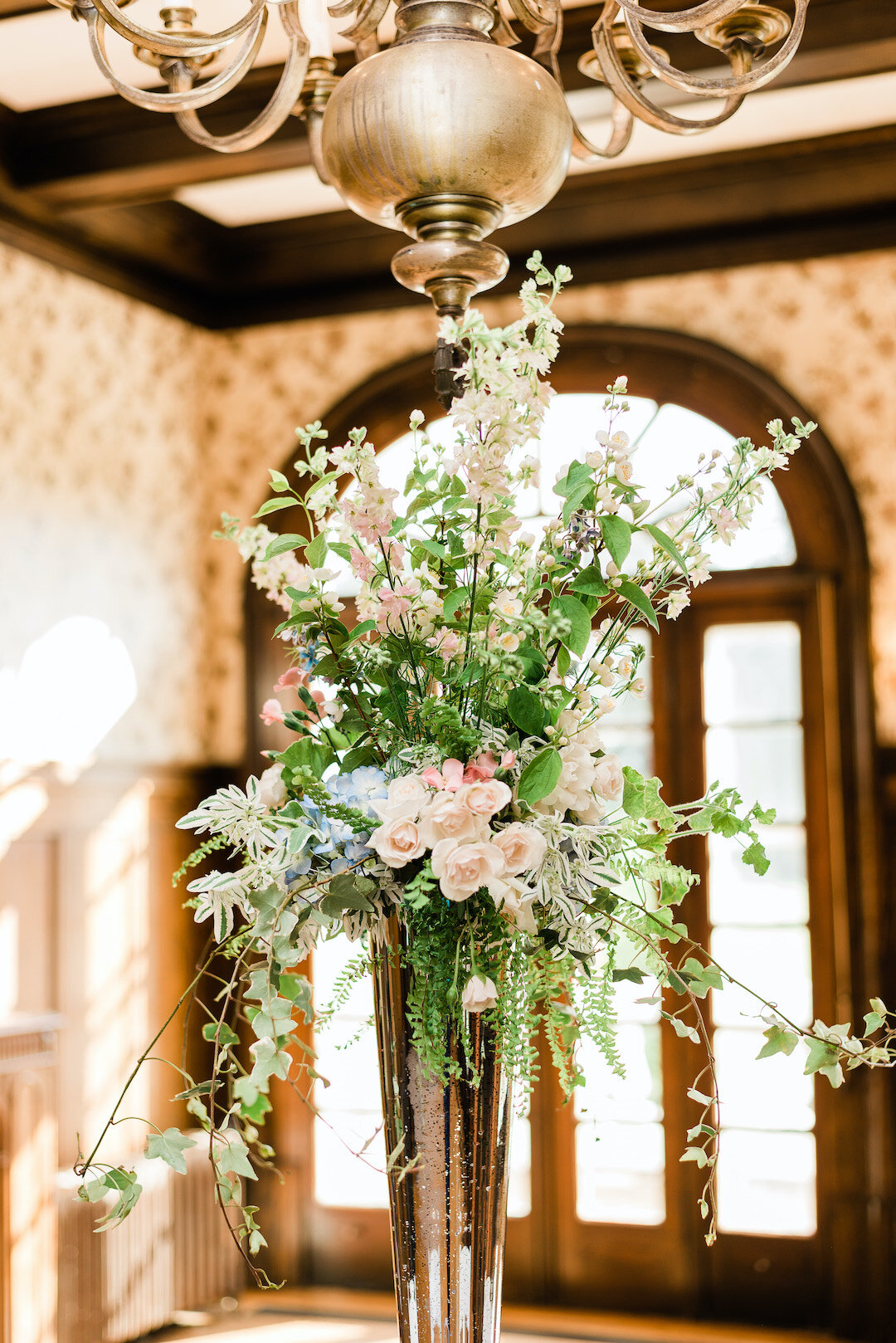 Elegant Blue and Blush Wedding Inspiration at the Lehmann Mansion captured by Joshua Harrison Photography