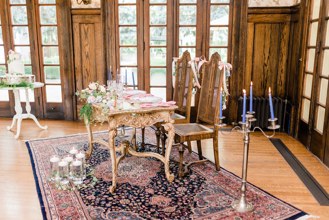 Elegant Blue and Blush Wedding Inspiration at the Lehmann Mansion captured by Joshua Harrison Photography