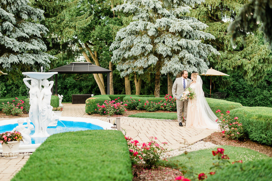 Elegant Blue and Blush Wedding Inspiration at the Lehmann Mansion captured by Joshua Harrison Photography