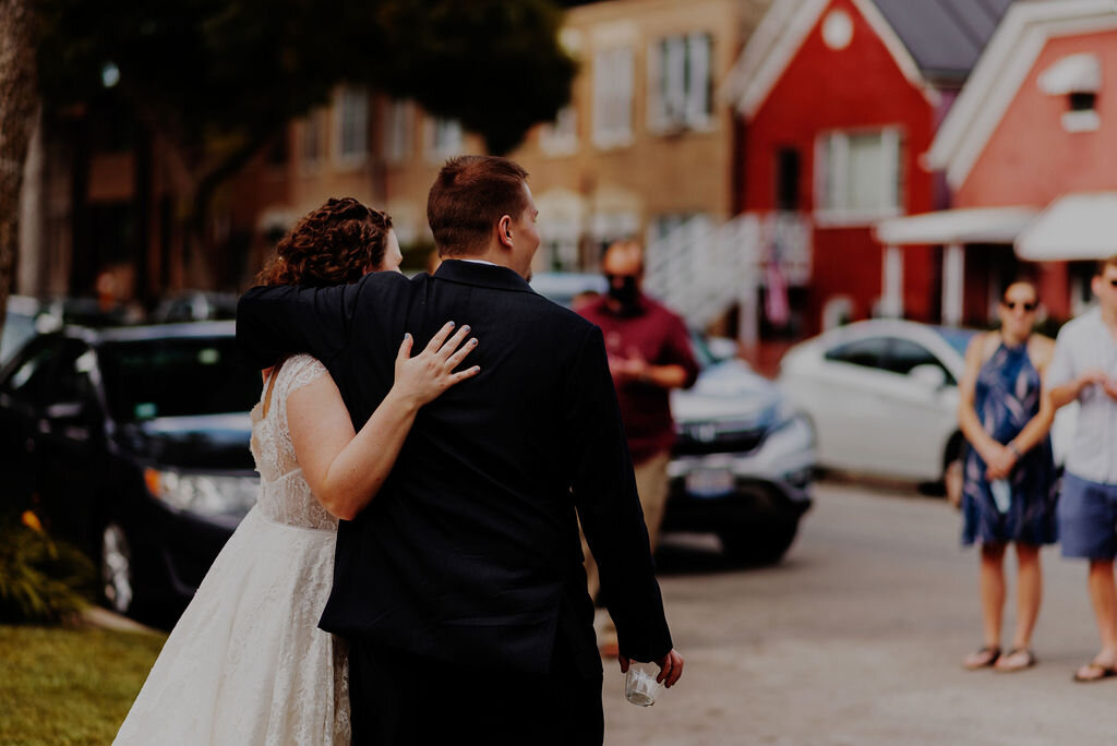 Nativity of Our Lord Chicago Front Porch Wedding captured by Mackenzie Maeder Photo + Video featured on CHI thee WED