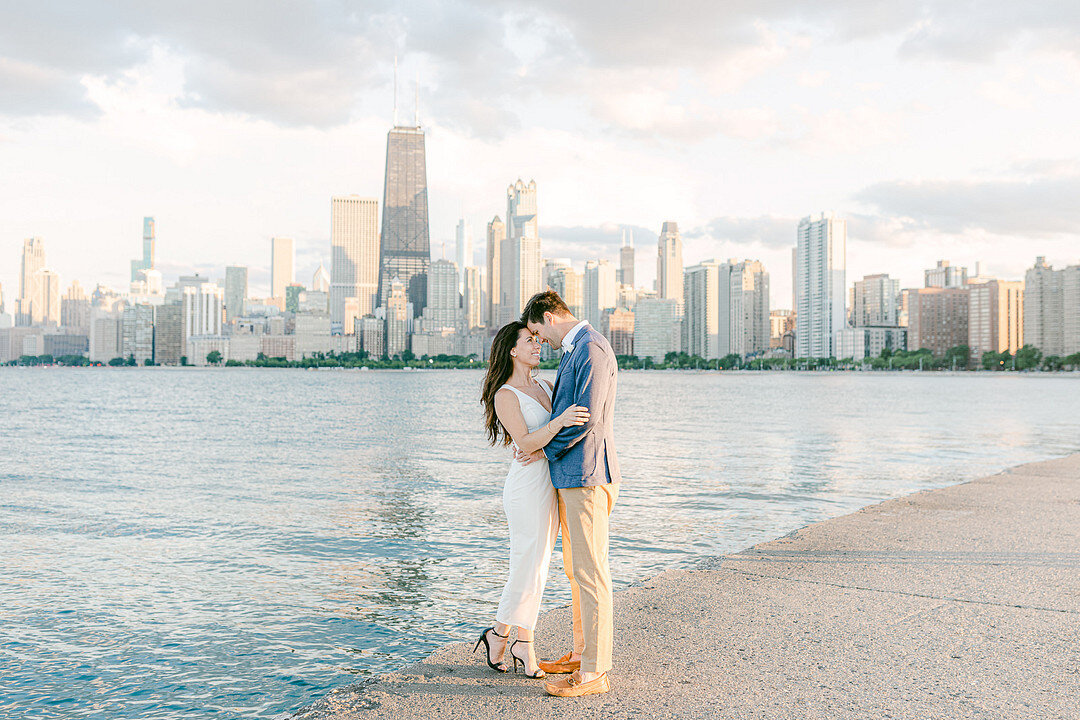  Effortlessly Chic Chicago Engagement captured by The Fourniers Fine Art Photography