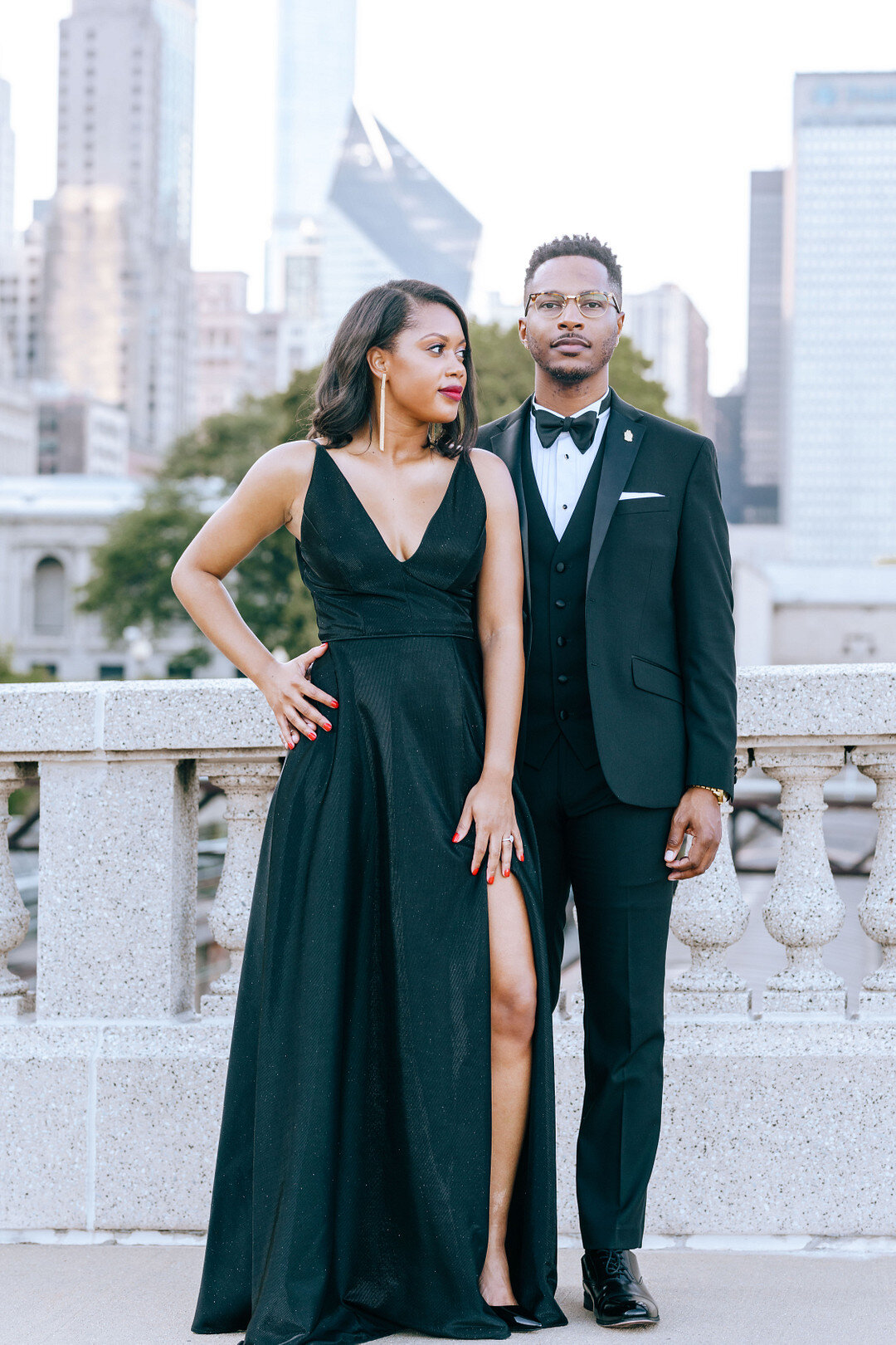 High Fashion Chicago Engagement Session captured by Rae Marcel Photography featured on CHI thee WED