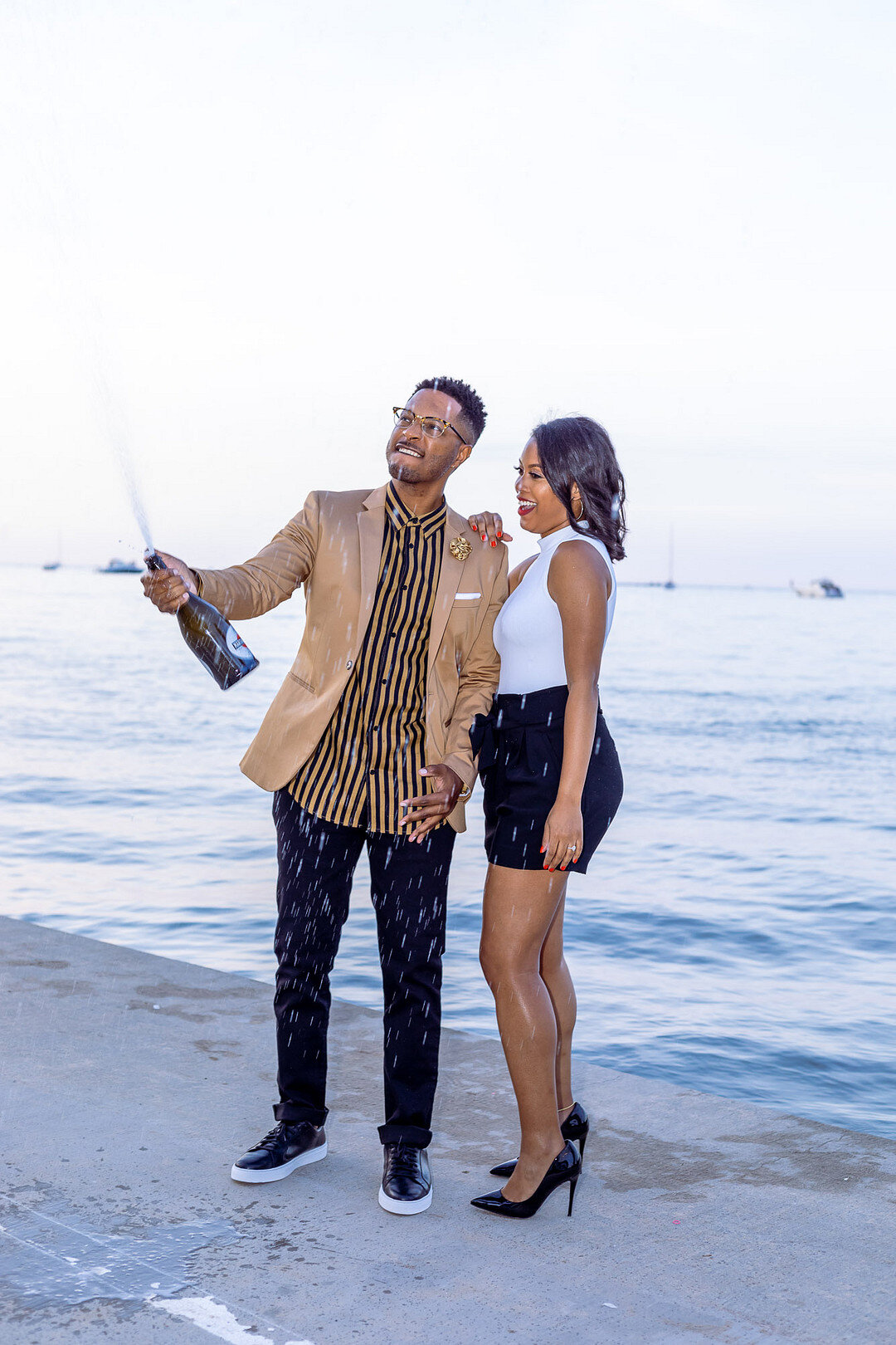 High Fashion Chicago Engagement Session captured by Rae Marcel Photography featured on CHI thee WED