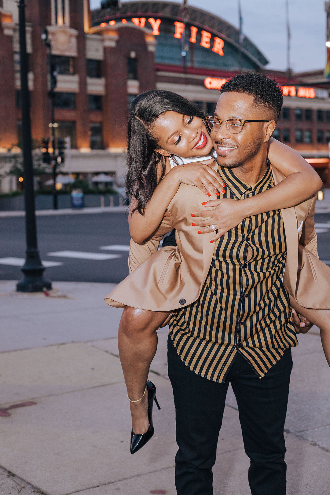 High Fashion Chicago Engagement Session captured by Rae Marcel Photography featured on CHI thee WED