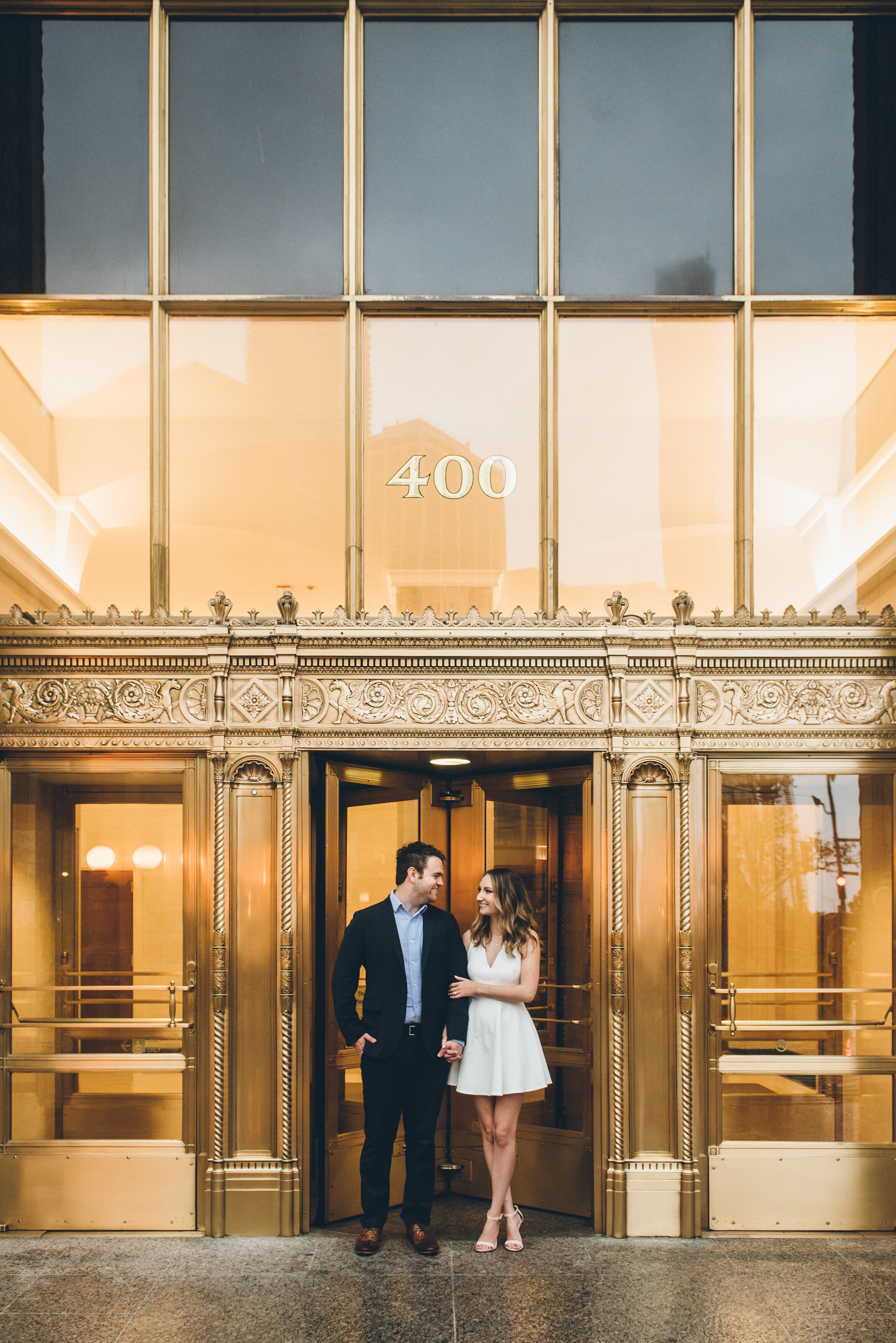 Elegant River North Engagement Shoot captured by  Ed &amp; Aileen Photography