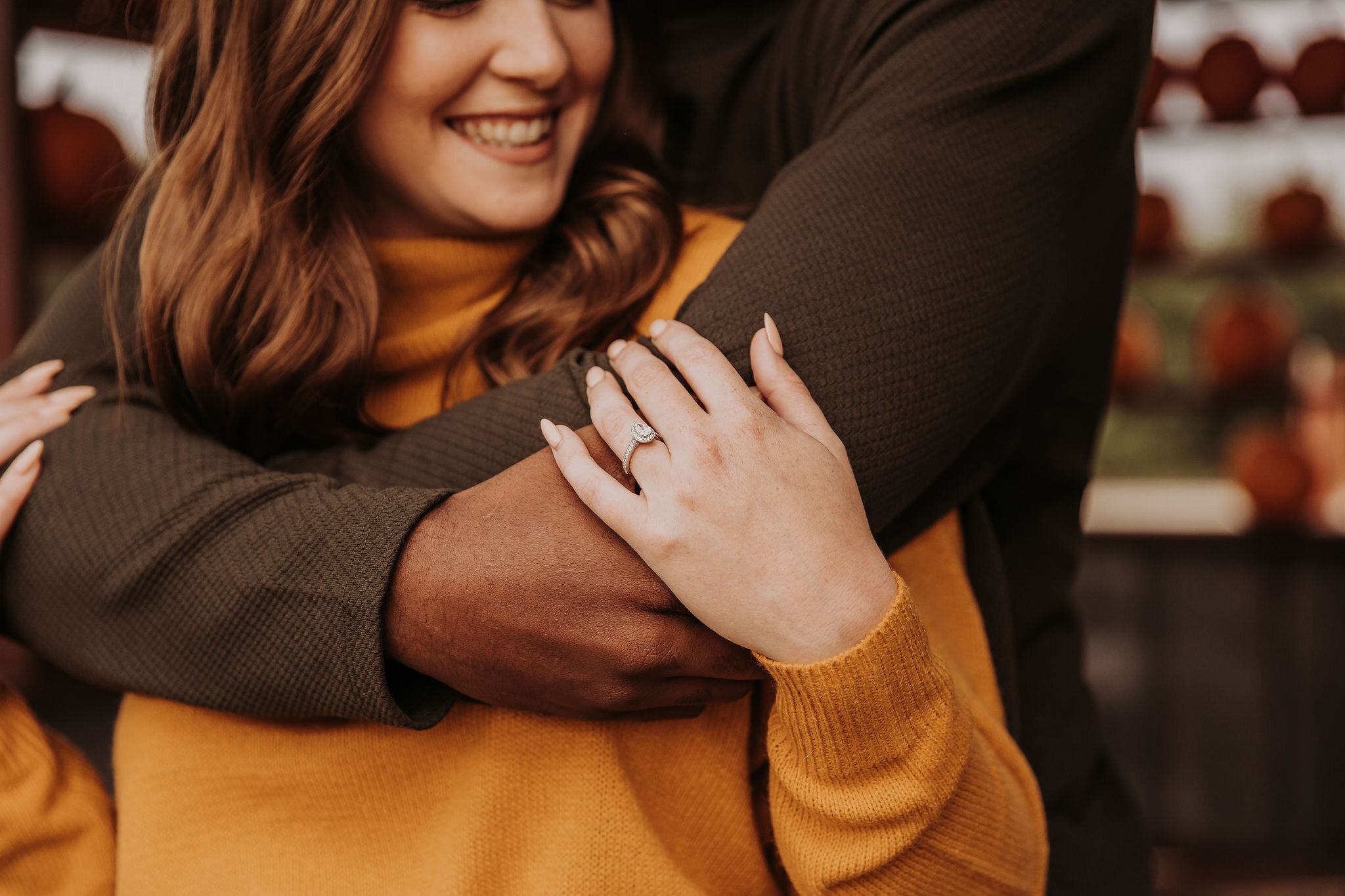 Fall Orchard Engagement Session captured by Hello Hana LLC featured on CHI thee WED