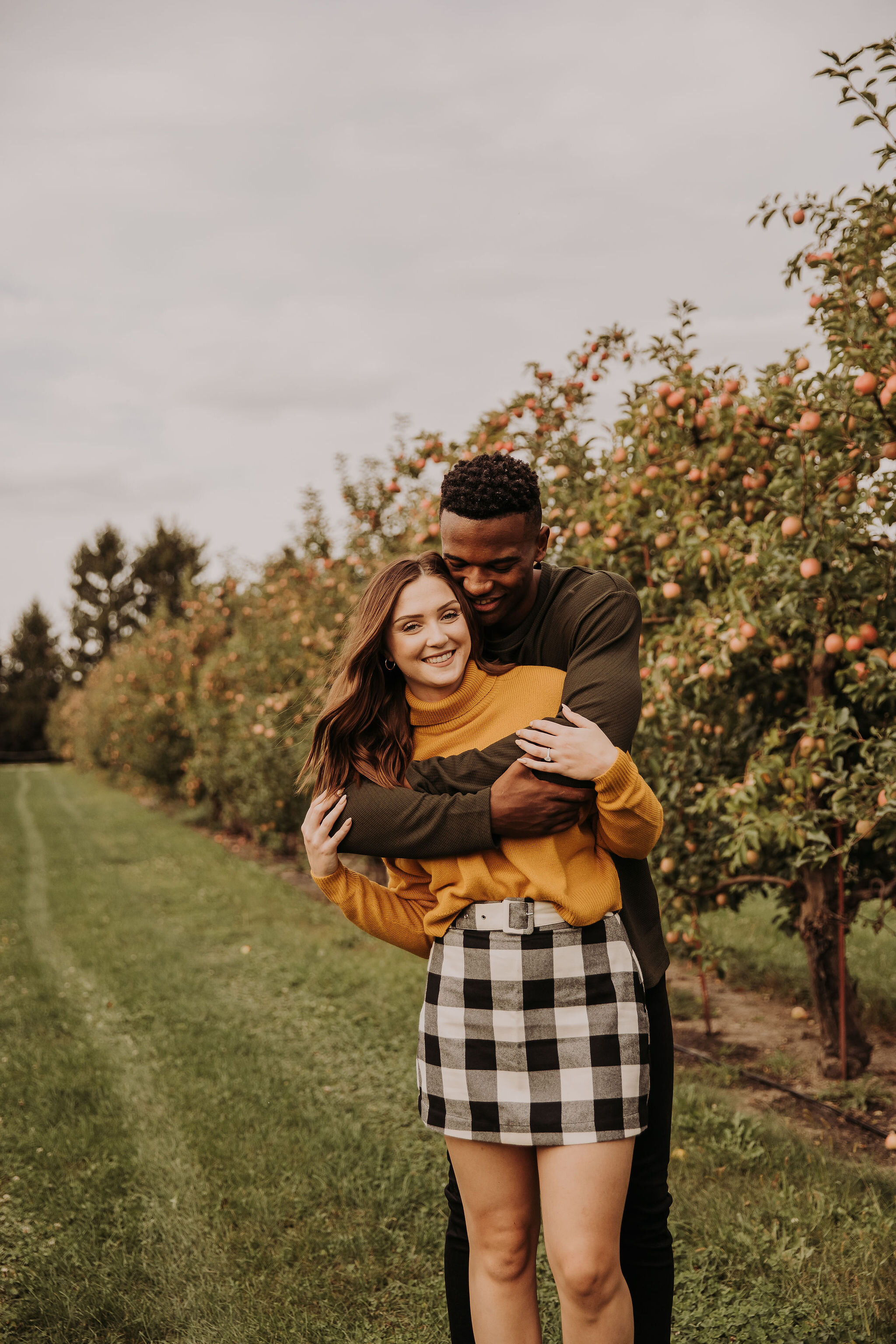 Fall Orchard Engagement Session captured by Hello Hana LLC featured on CHI thee WED