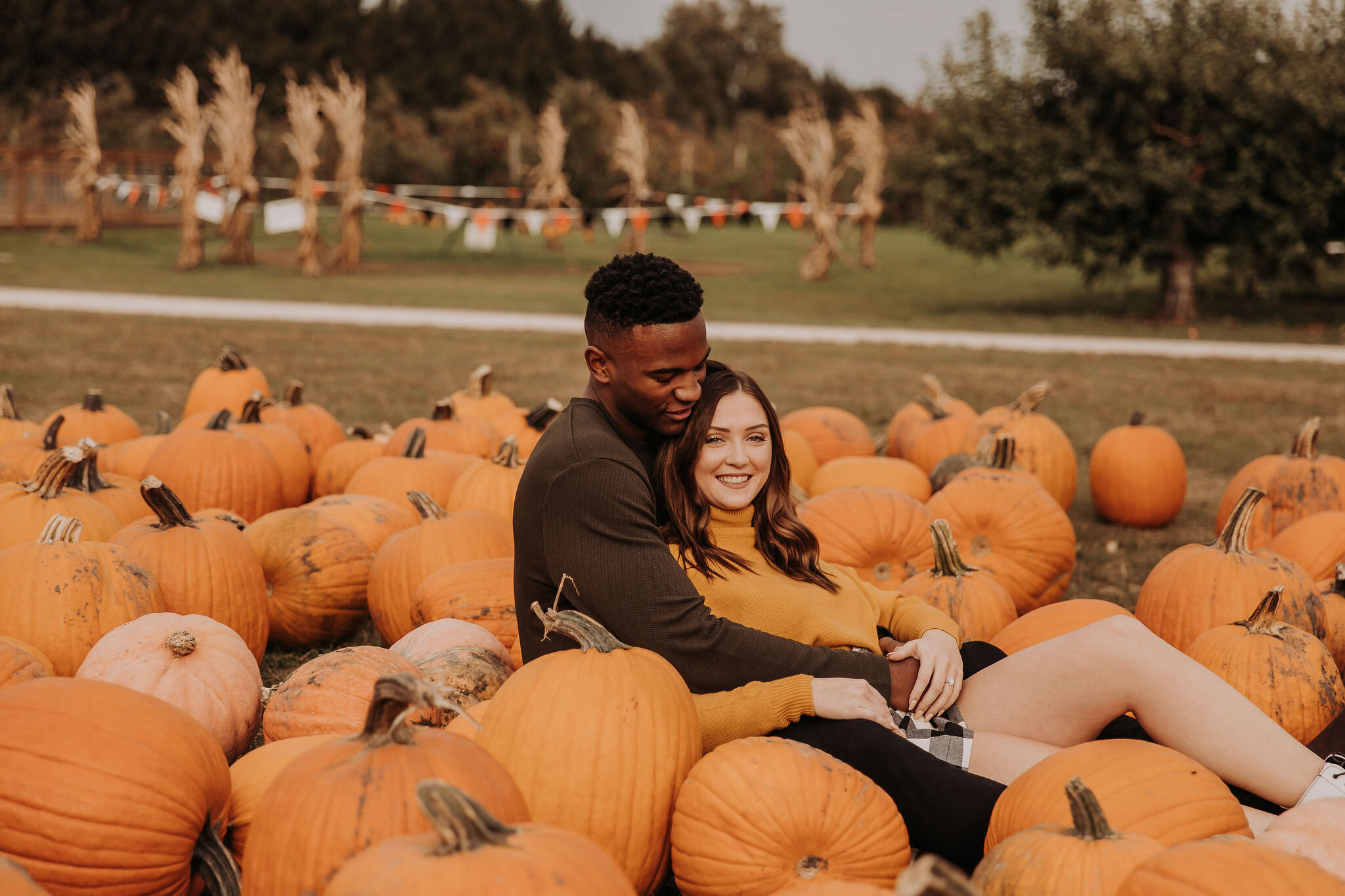 Fall Orchard Engagement Session captured by Hello Hana LLC featured on CHI thee WED