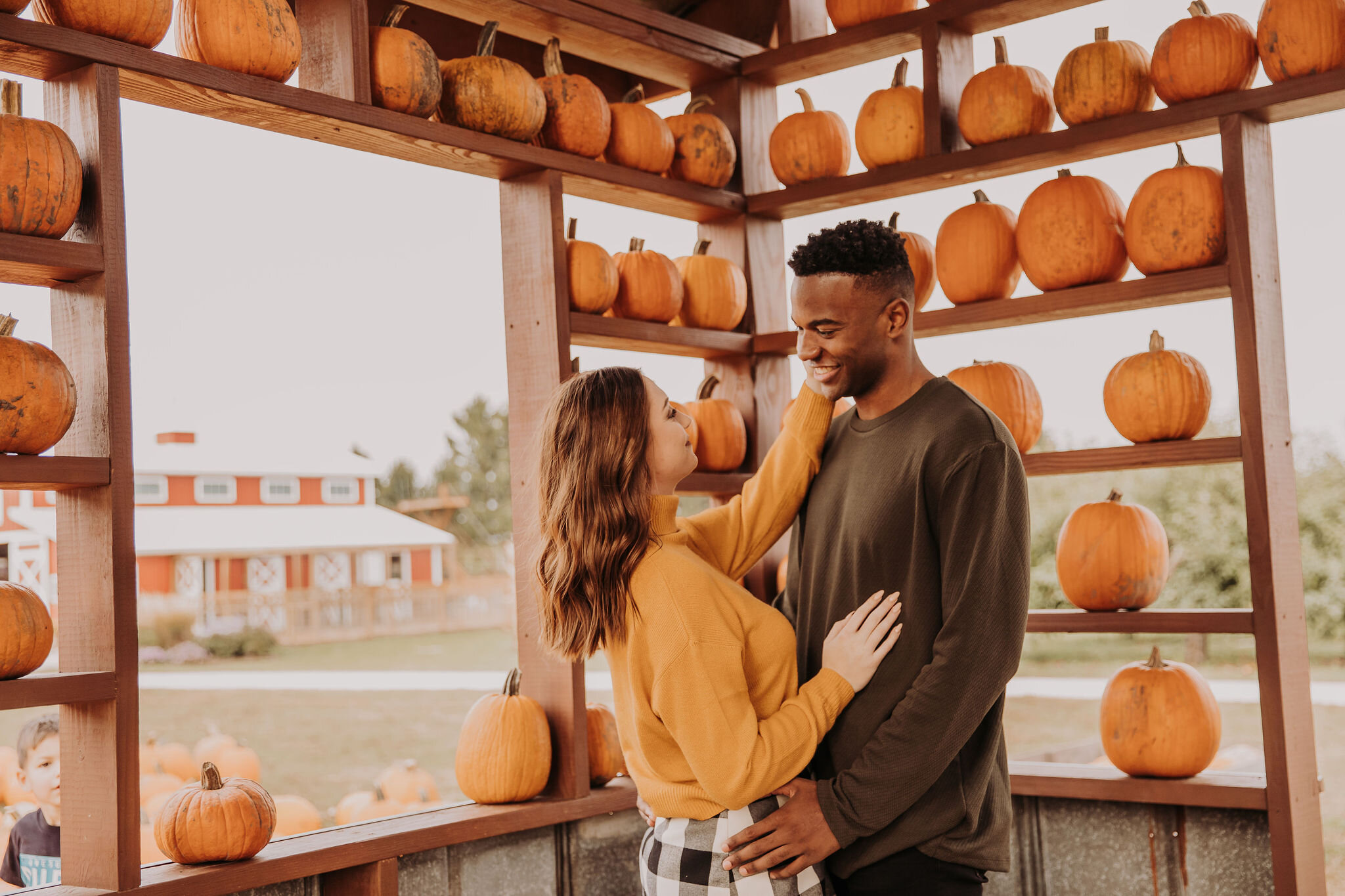 Fall Orchard Engagement Session captured by Hello Hana LLC featured on CHI thee WED