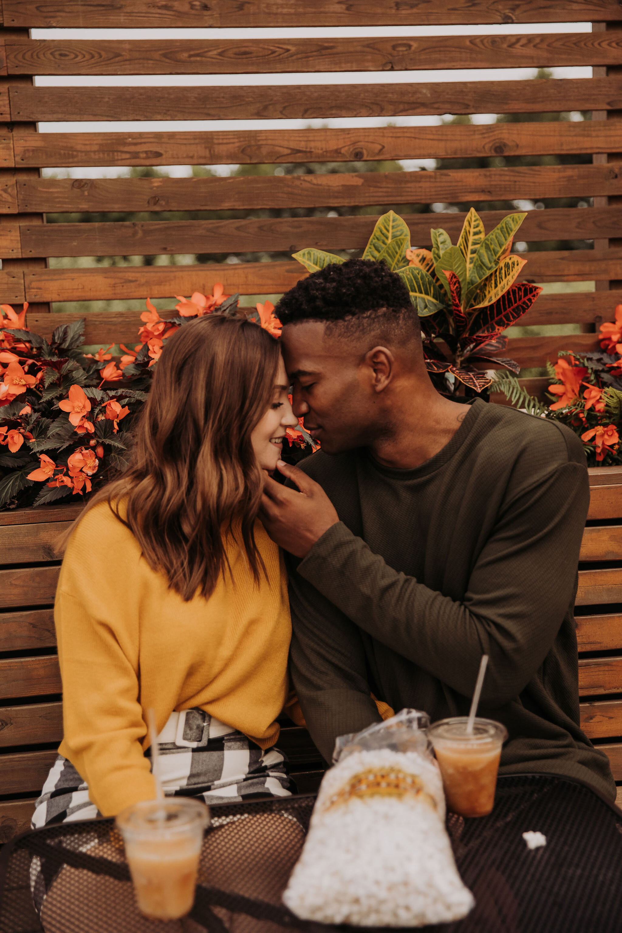 Fall Orchard Engagement Session captured by Hello Hana LLC featured on CHI thee WED