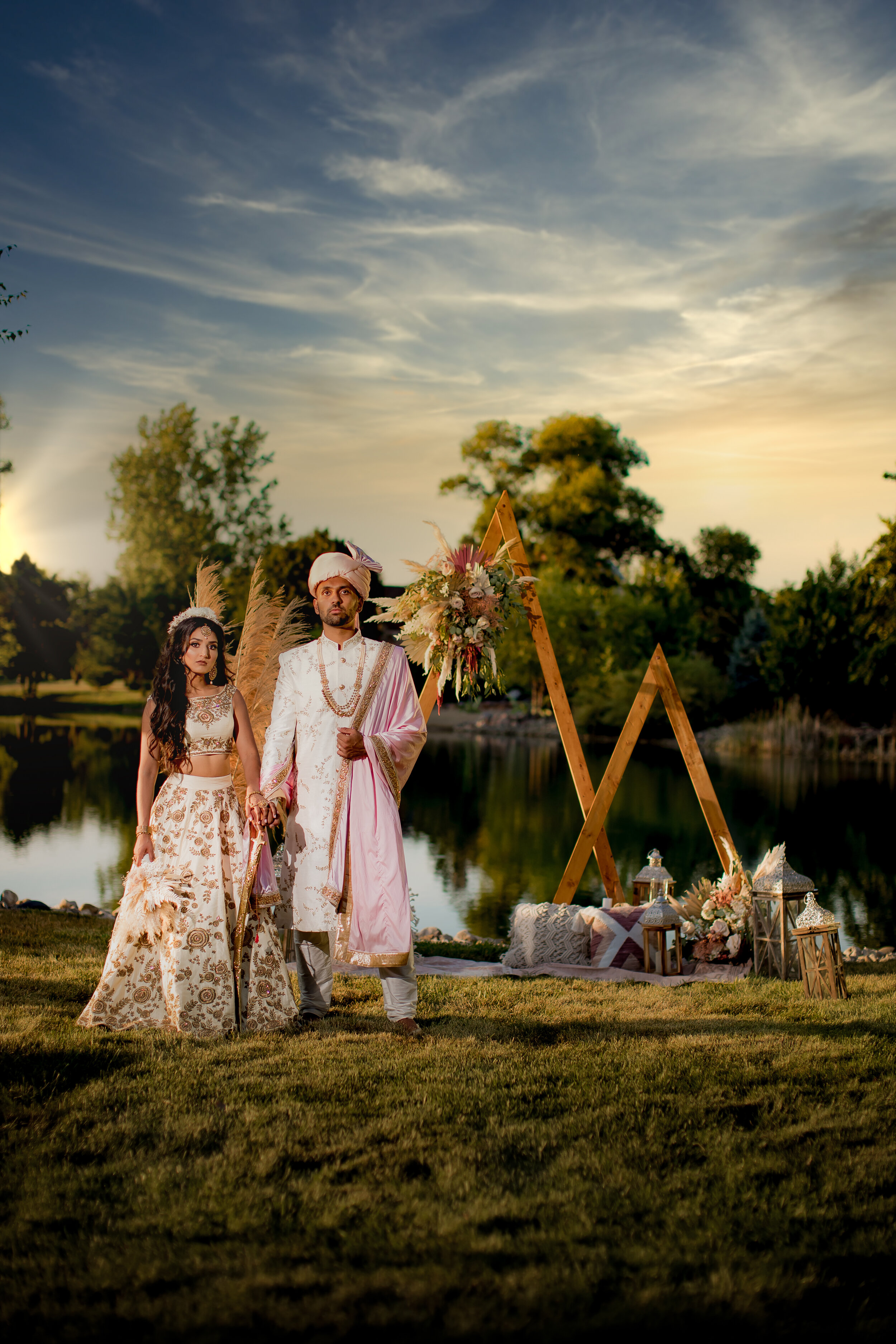 Boho-Chic Meets Indian Fusion Royalty Wedding Inspiration featured on CHI thee WED