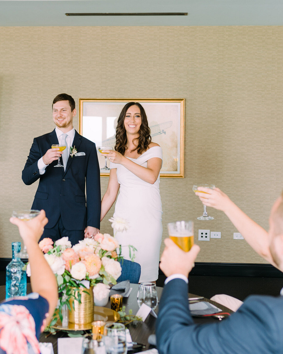 Urban Chic Elopement at Exclusive Rooftop Bar, Navy Pier Chicago captured by Joshua Harrison Photography