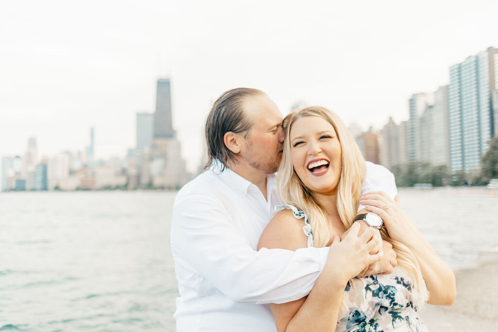 Sweet &amp; Summery North Avenue Beach Engagement Session captured by Catherine Milliron Photography