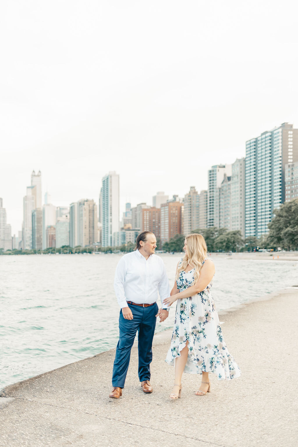 Sweet &amp; Summery North Avenue Beach Engagement Session captured by Catherine Milliron Photography