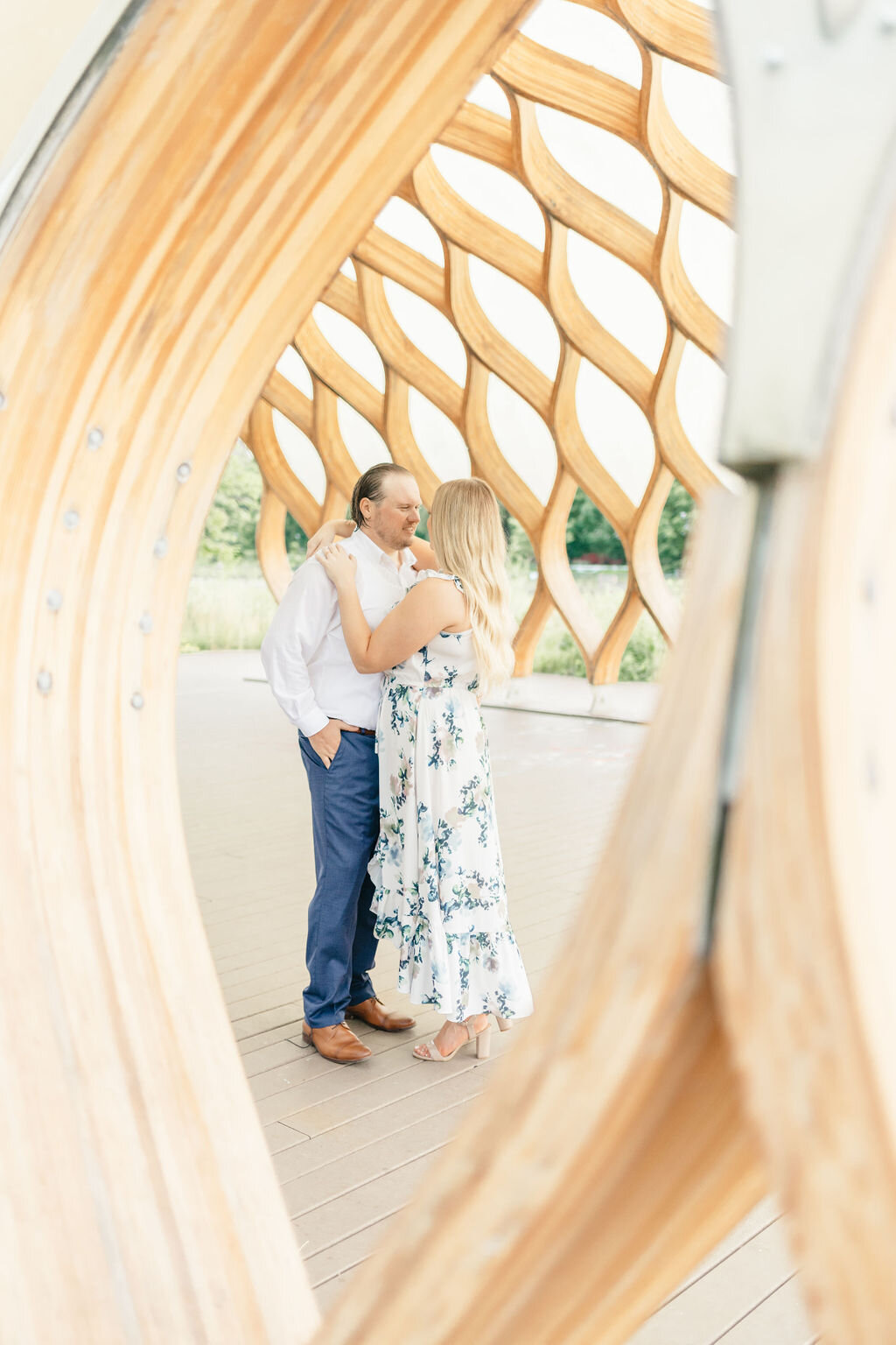 Sweet &amp; Summery North Avenue Beach Engagement Session captured by Catherine Milliron Photography