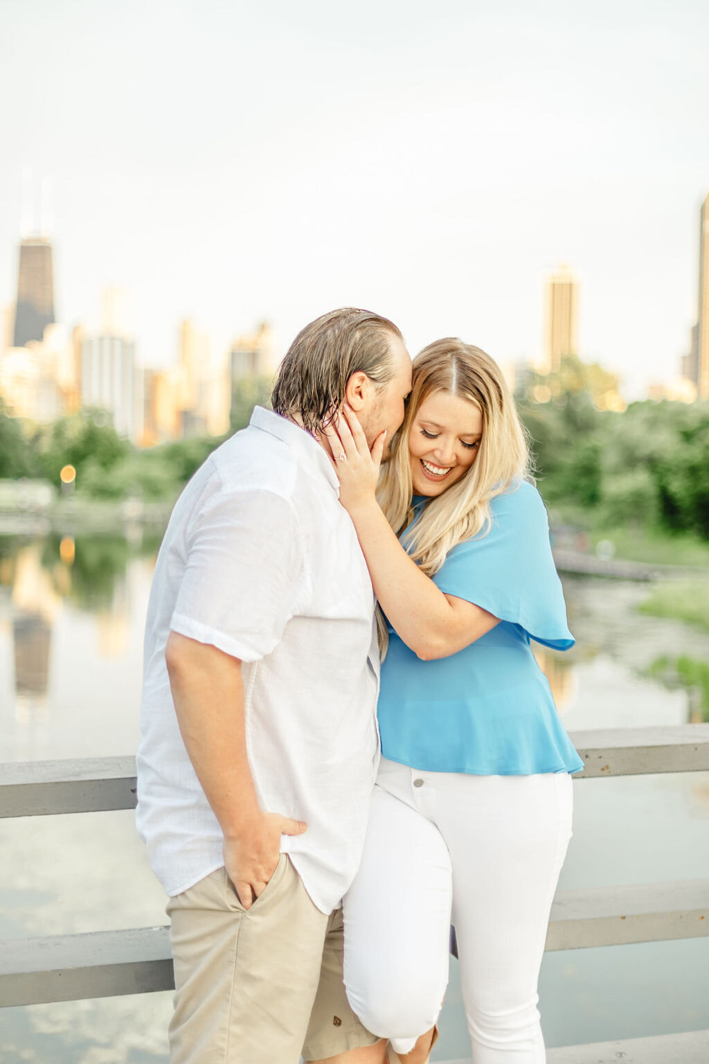 Sweet &amp; Summery North Avenue Beach Engagement Session captured by Catherine Milliron Photography