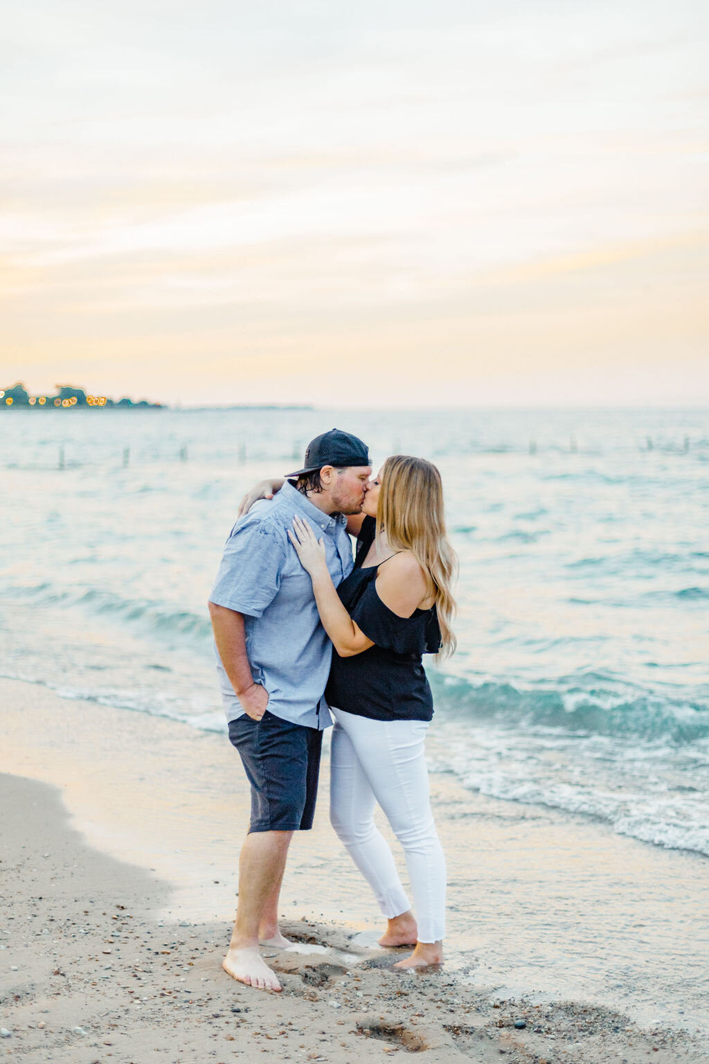 Sweet &amp; Summery North Avenue Beach Engagement Session captured by Catherine Milliron Photography