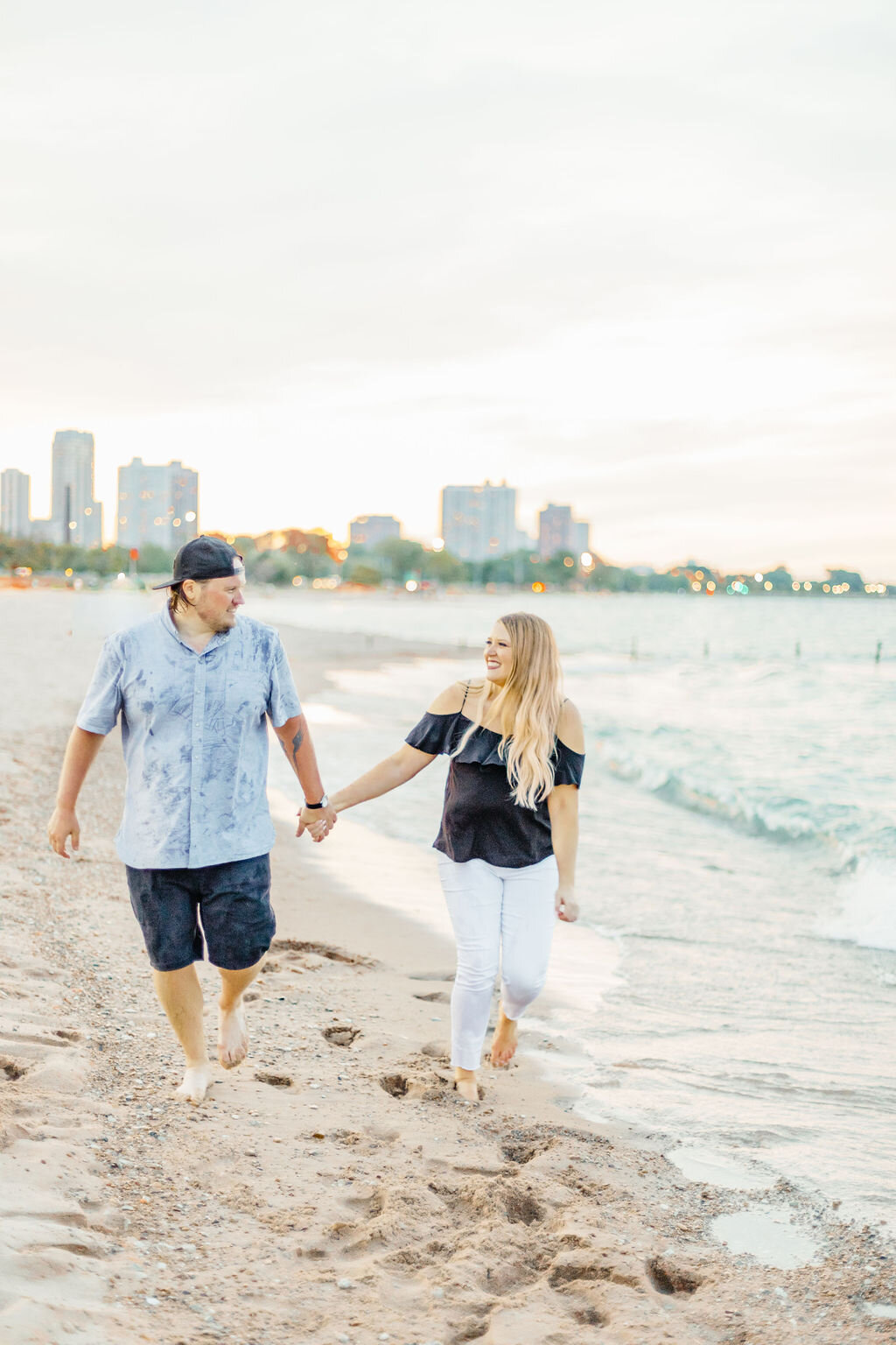 Sweet &amp; Summery North Avenue Beach Engagement Session captured by Catherine Milliron Photography