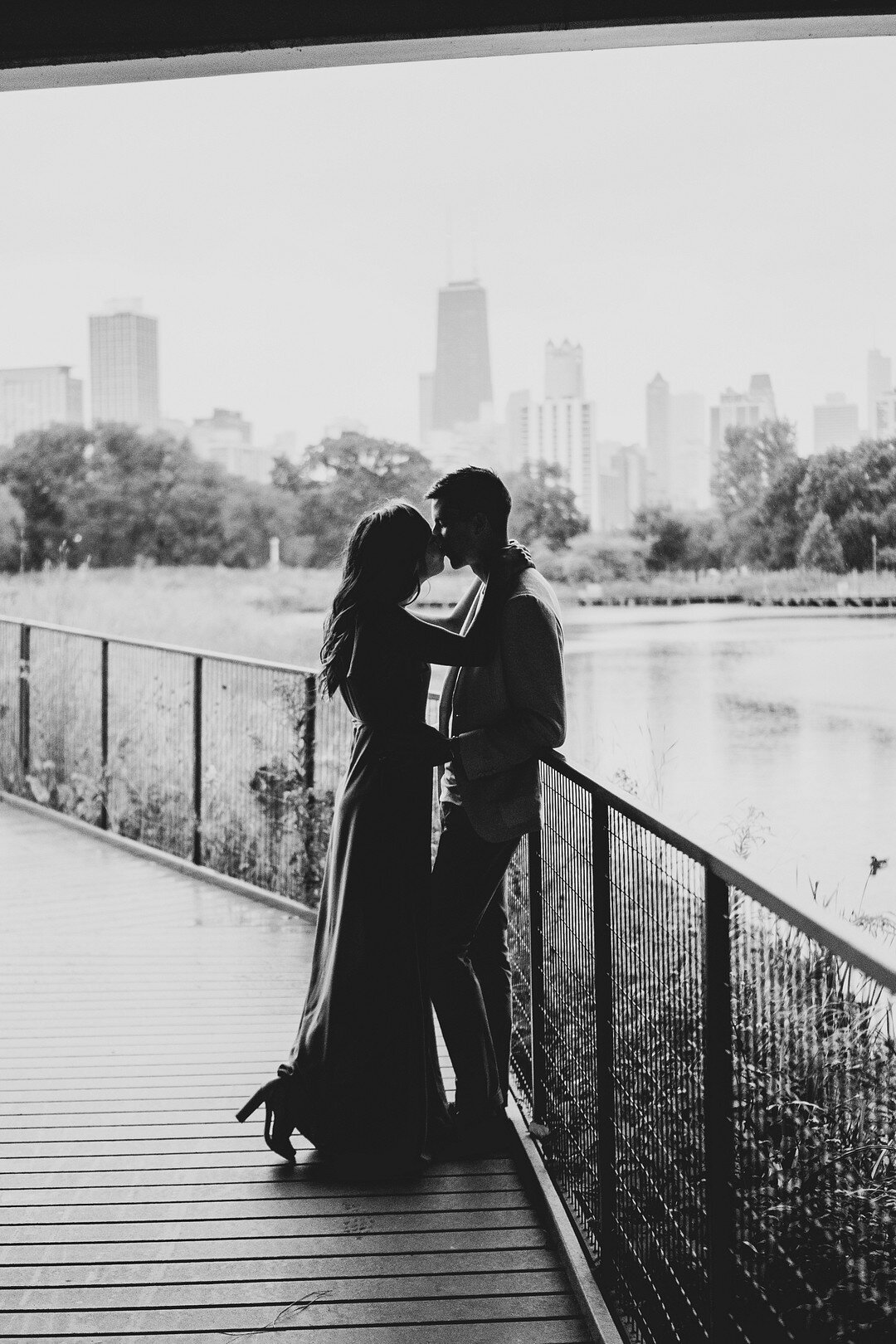 Gorgeous Rainy Day Engagement Session in the City captured by Maura Black Photography